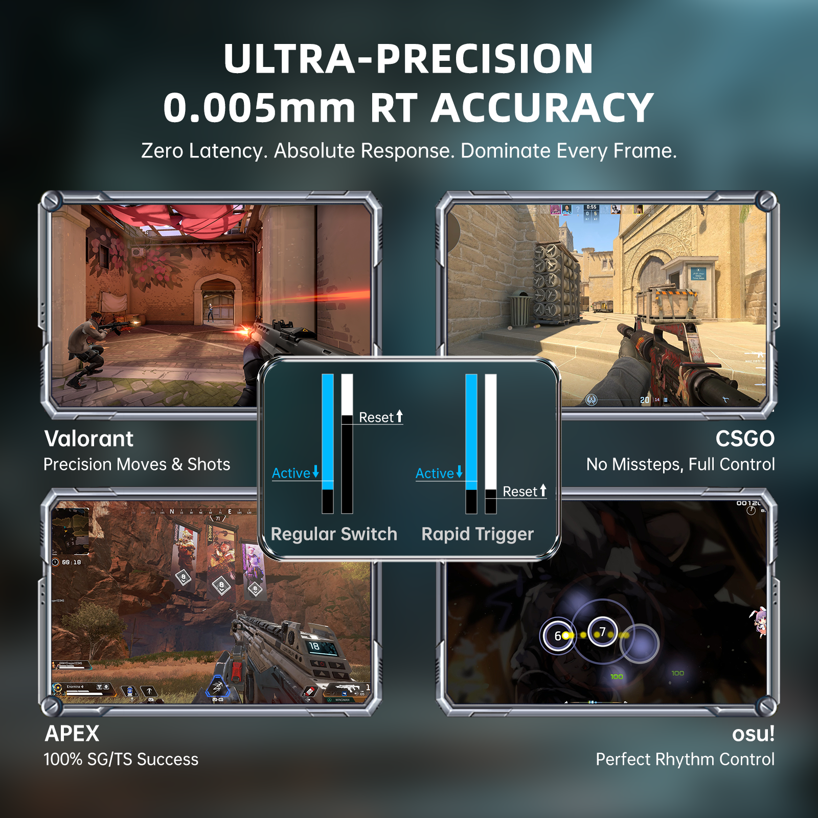 ATTACK SHARK R68 HE Tastiera Rapid Trigger in Fibra di Carbonio con Interruttore Magnetico
