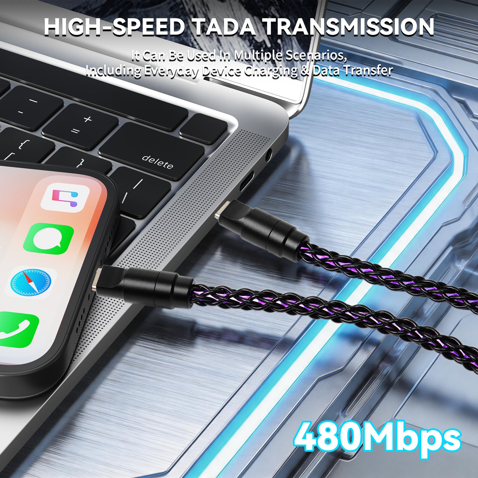 ATTACK SHARK C07 PRO Cavo 2-in-1 Type C per tastiera/mouse da gioco 8KHz