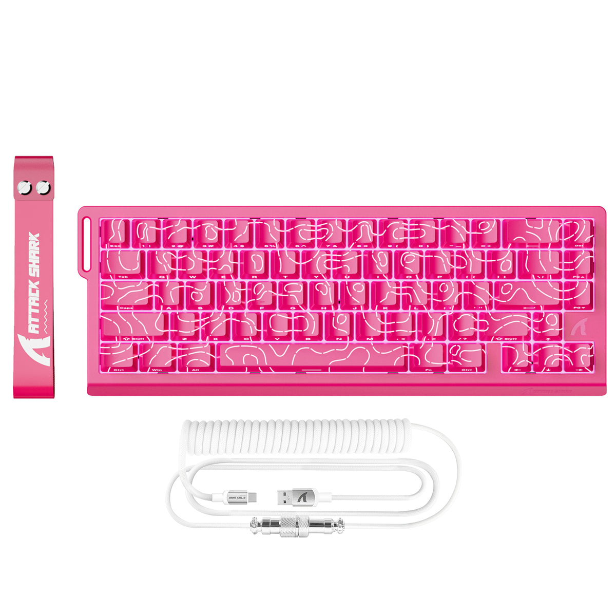ATTACK SHARK X68 HE Tastiera Rapid Trigger con Switch Magnetico e Cavo Avvolto C01PRO