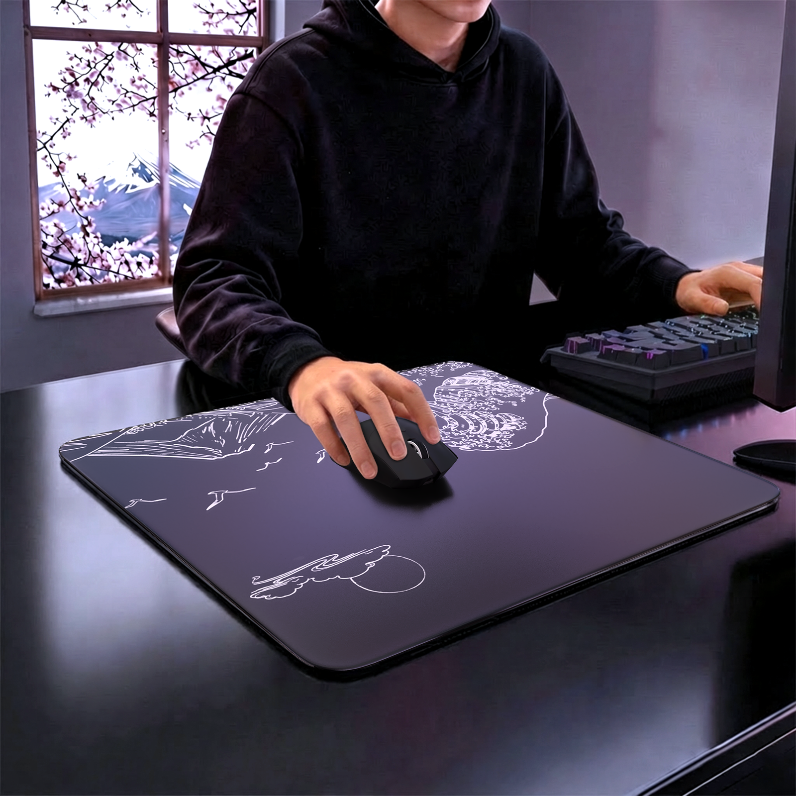 ATTACK SHARK CM05 Tappetino Gaming in Vetro Temperato