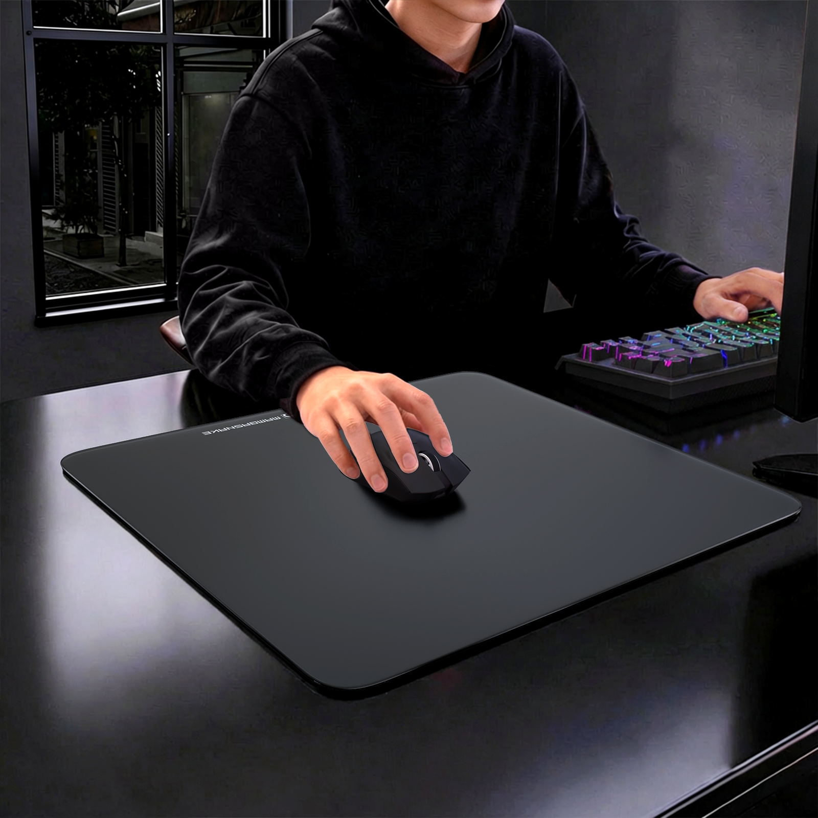 ATTACK SHARK CM05 Tappetino Gaming in Vetro Temperato