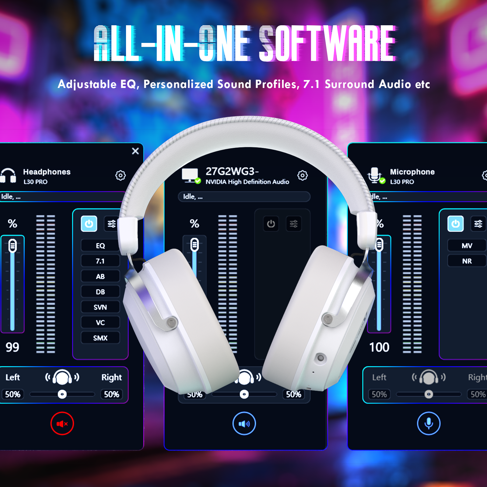ATTACK SHARK L30PRO Cuffie da Gioco Wireless