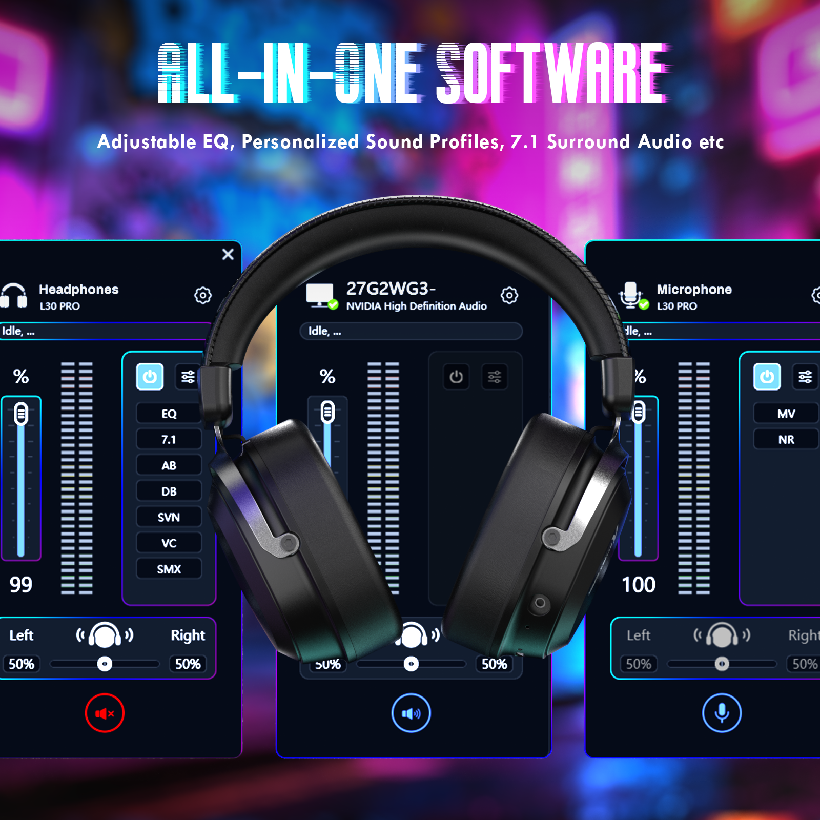 ATTACK SHARK L30PRO Cuffie da Gioco Wireless