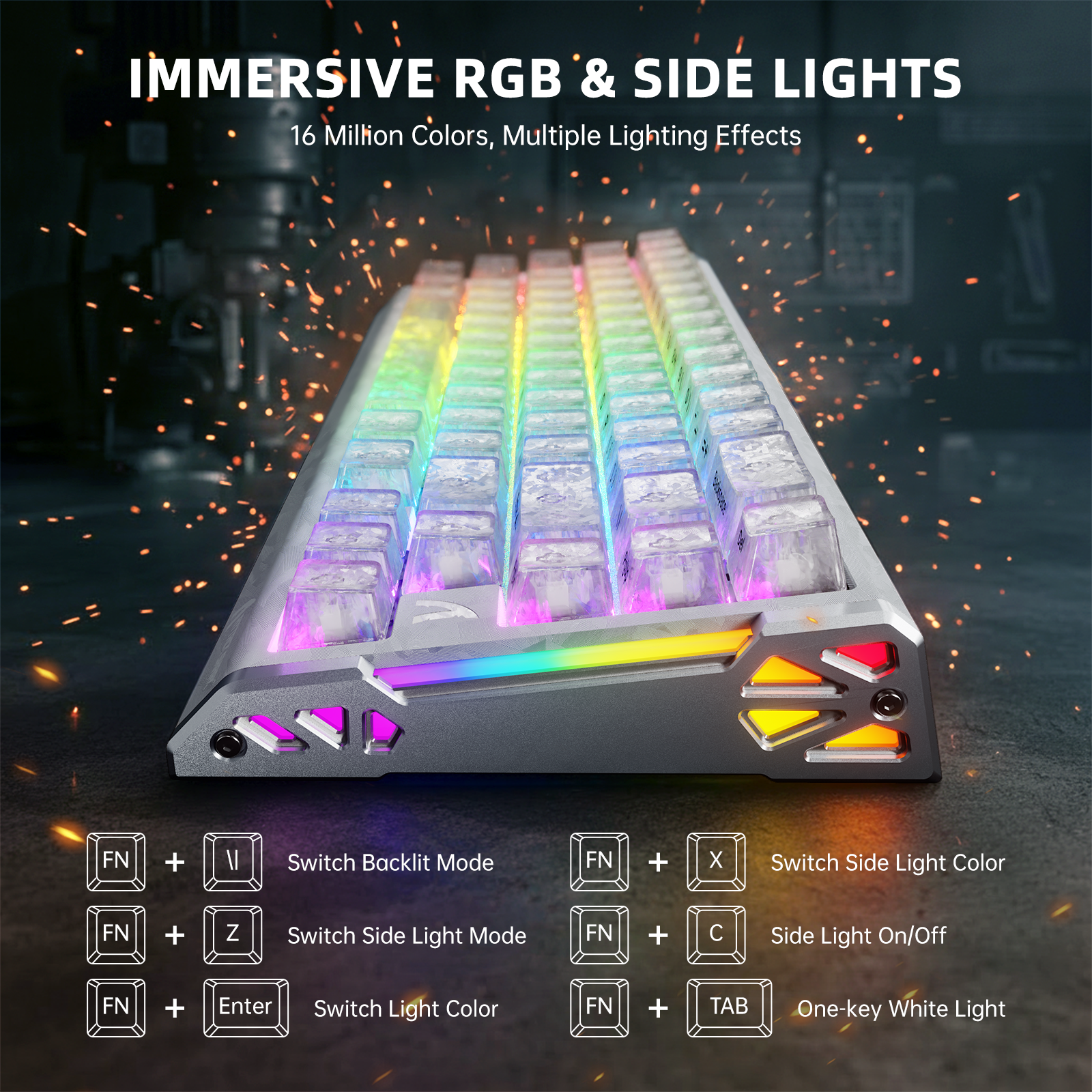 ATTACK SHARK R68 HE Tastiera Rapid Trigger in Fibra di Carbonio con Interruttore Magnetico