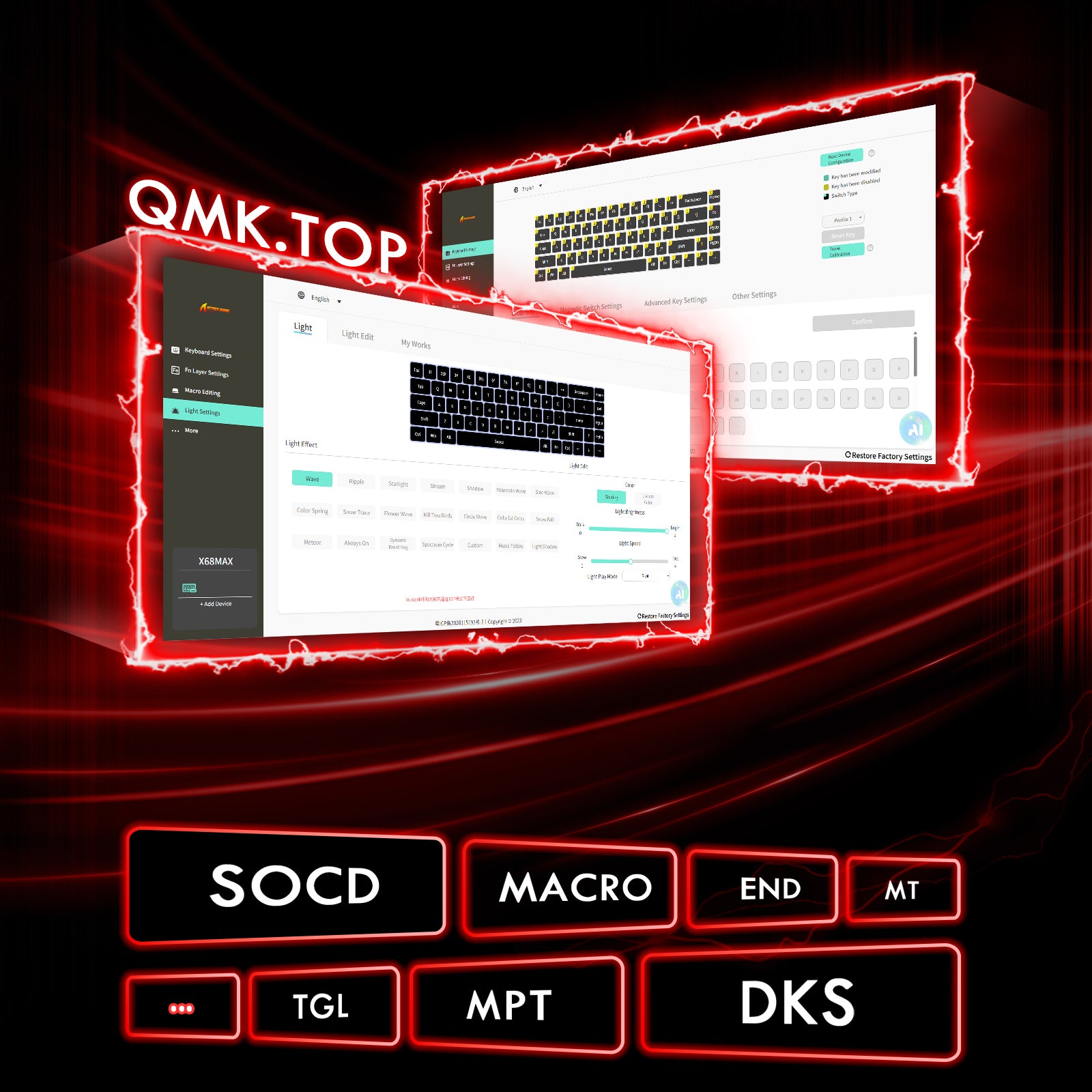 ATTACK SHARK X68MAX HE Rapid Trigger CNC Aluminum Keyboard Magnetic Switch con Cavo Spiralato RGB C01Ultra