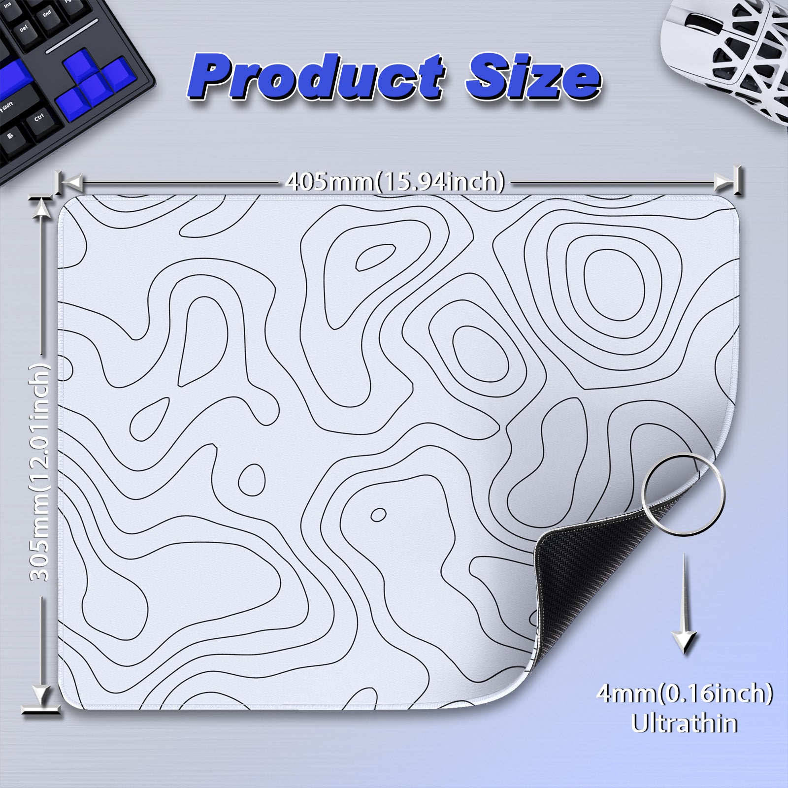 ATTACK SHARK CM02SE Mousepad da gioco eSport (410x310x4 MM)