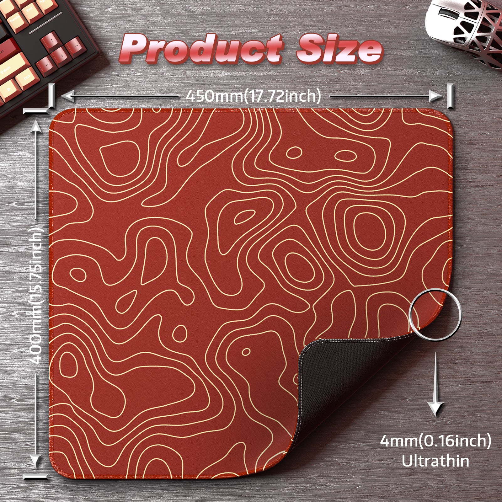 ATTACK SHARK CM02 Mousepad da Gioco eSport (450x400x4 MM)