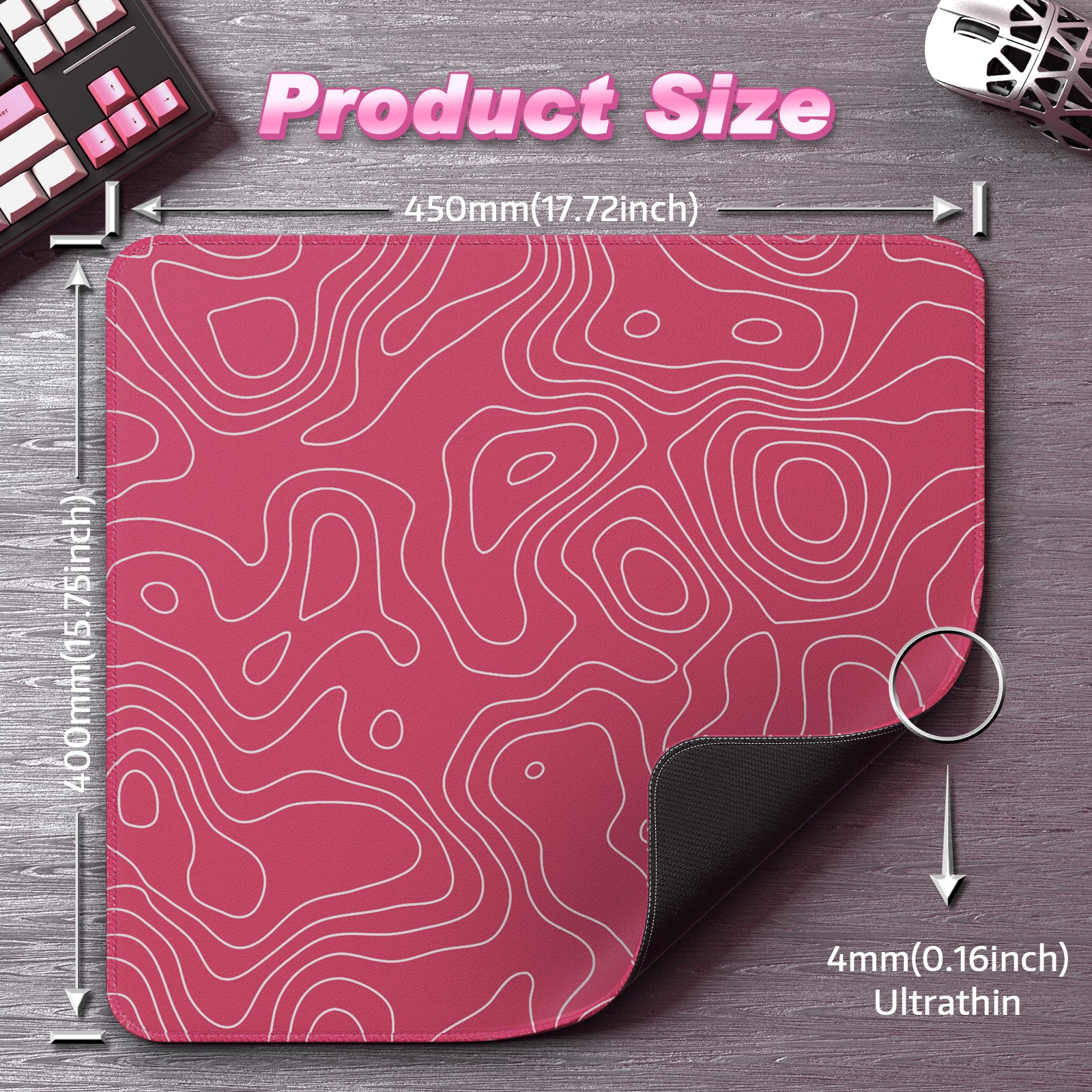 ATTACK SHARK CM02 Mousepad da Gioco eSport (450x400x4 MM)
