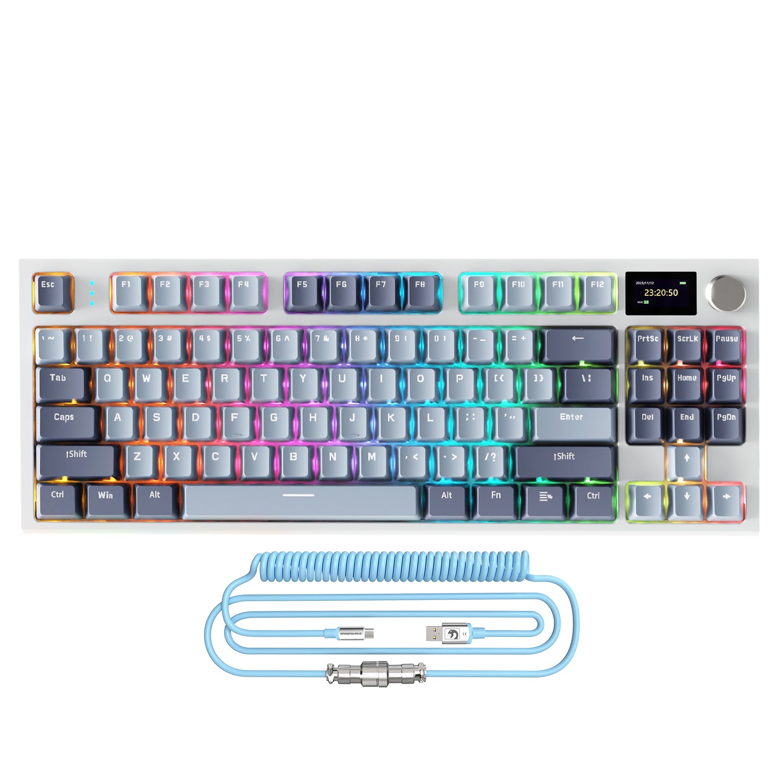 ATTACK SHARK K86 Tastiera Meccanica Wireless con Cavo Avvolto