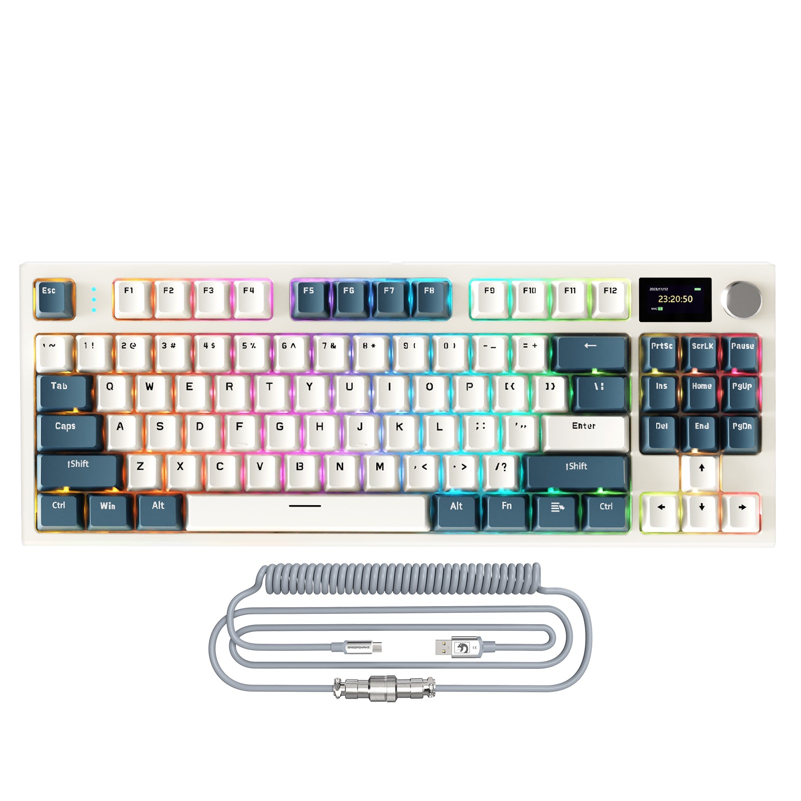 ATTACK SHARK K86 Tastiera Meccanica Wireless con Cavo Avvolto