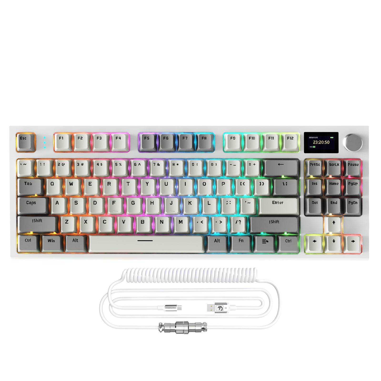 ATTACK SHARK K86 Tastiera Meccanica Wireless con Cavo Avvolto