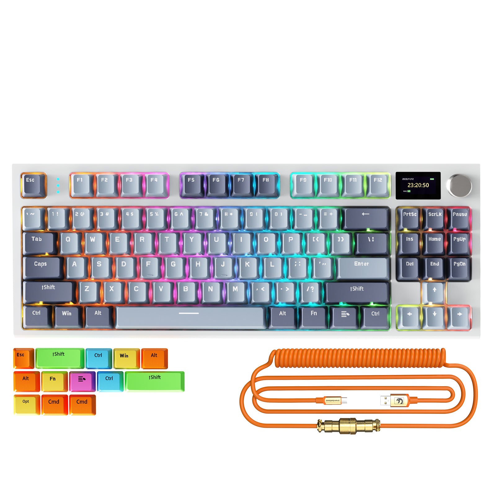 ATTACK SHARK K86 Tastiera Meccanica Wireless con Cavo Avvolto