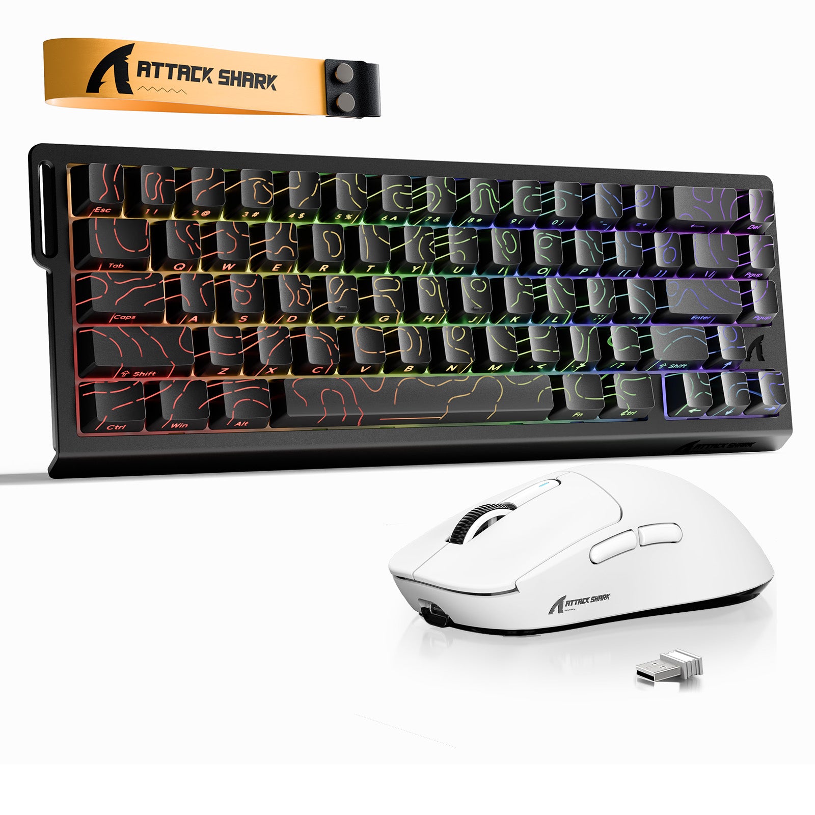 ATTACK SHARK X68HE Tastiera Rapid Trigger + Bundle mouse da gioco wireless X3