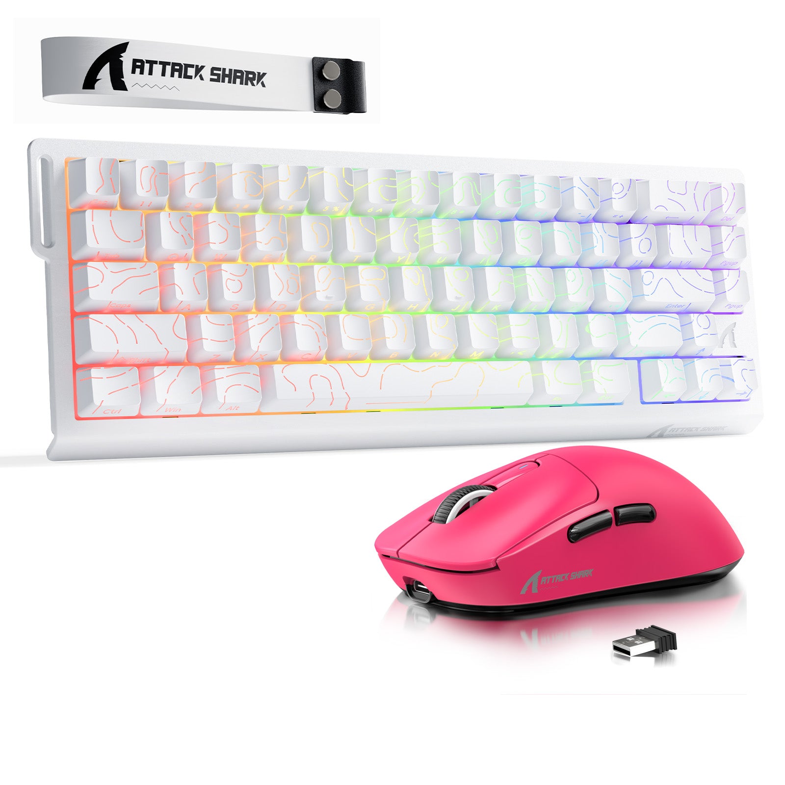 ATTACK SHARK X68HE Tastiera Rapid Trigger + Bundle mouse da gioco wireless X3
