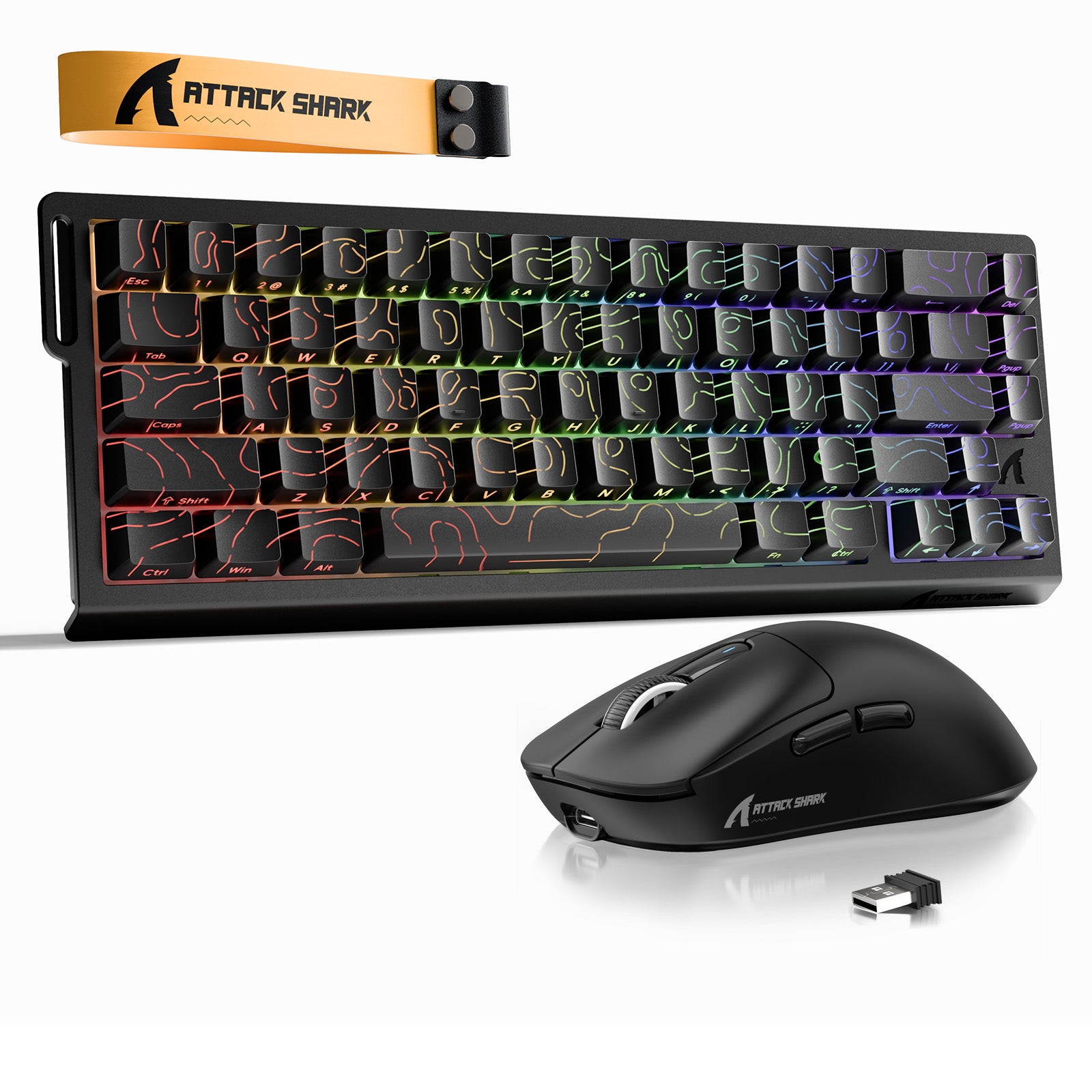 ATTACK SHARK X68HE Tastiera Rapid Trigger + Bundle mouse da gioco wireless X3
