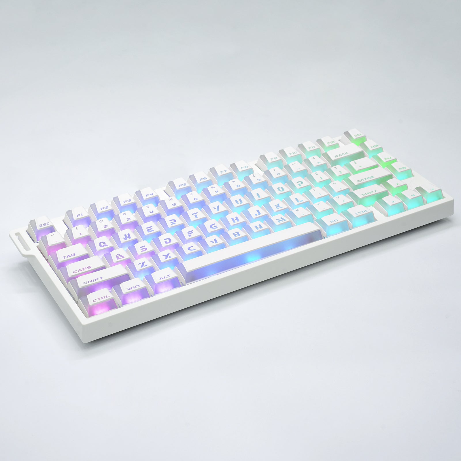 ATTACK SHARK SK07, 131 tasti, keycap Prism con retroilluminazione trasparente, ANSI, bianco