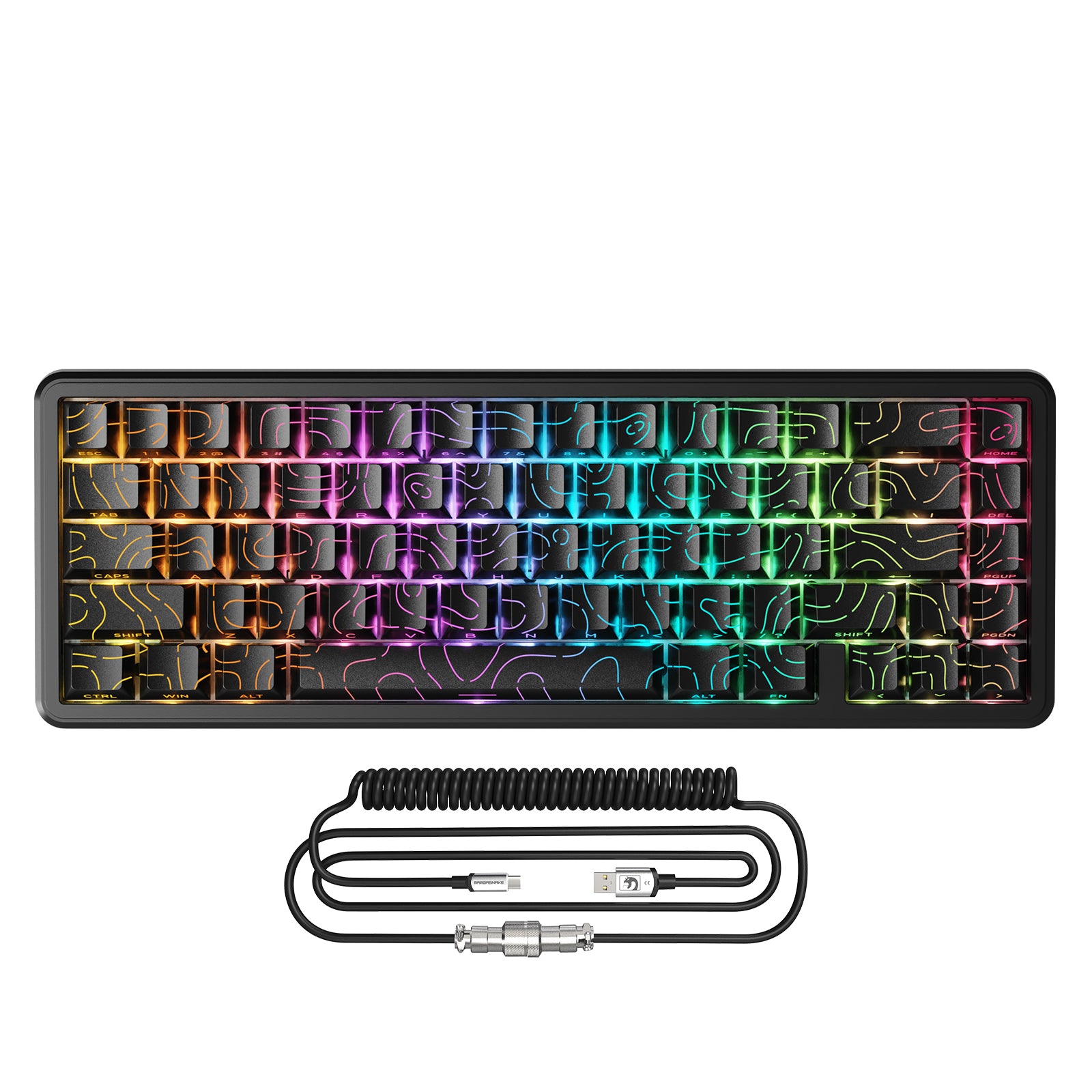 ATTACK SHARK X65 HE Tastiera Rapid Trigger con Switch Magnetico e Cavo Avvolto 8Khz