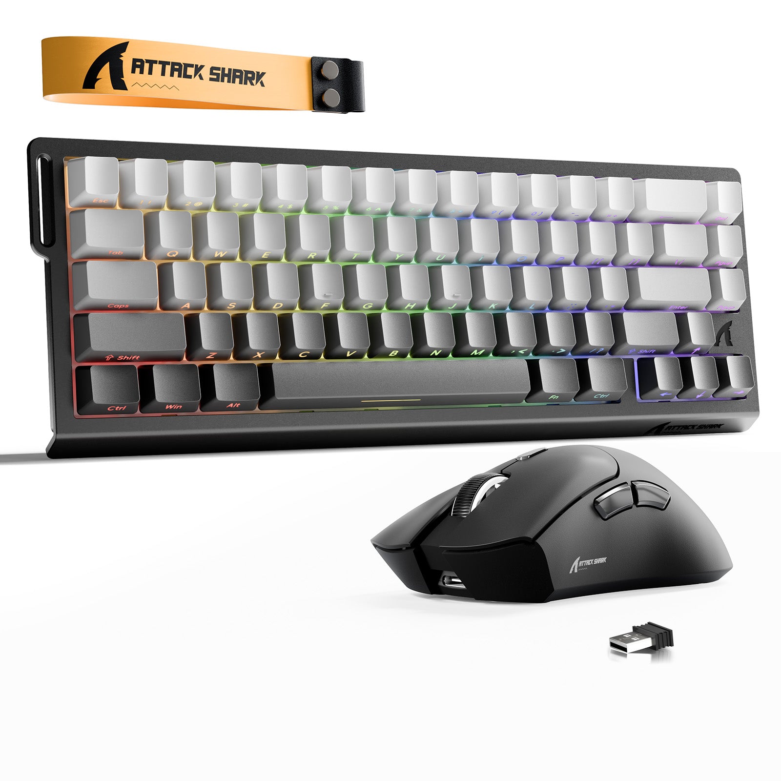 ATTACK SHARK X68HE Tastiera Rapid Trigger + Bundle mouse da gioco wireless R1