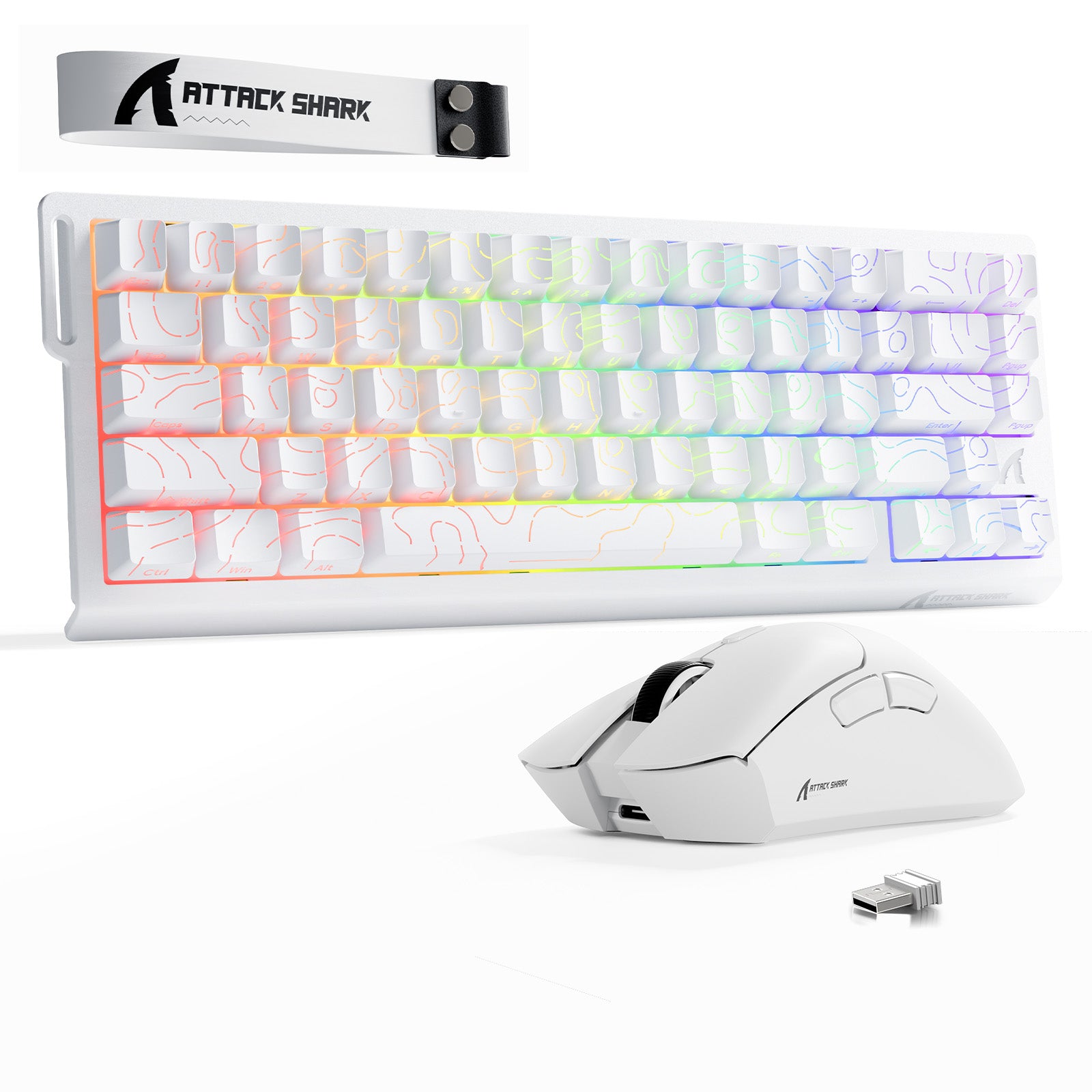 ATTACK SHARK X68HE Tastiera Rapid Trigger + Bundle mouse da gioco wireless R1