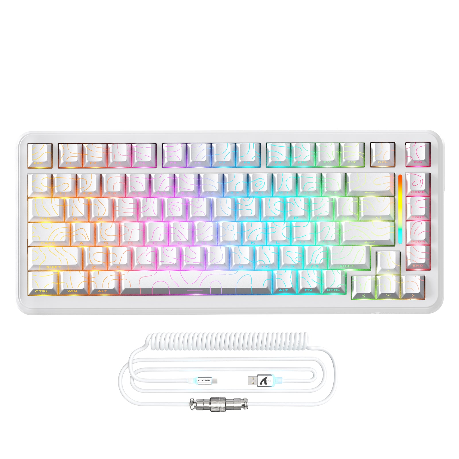 ATTACK SHARK X82PRO HE Tastiera Magnetica con Cavo Arrotolato RGB C01Ultra