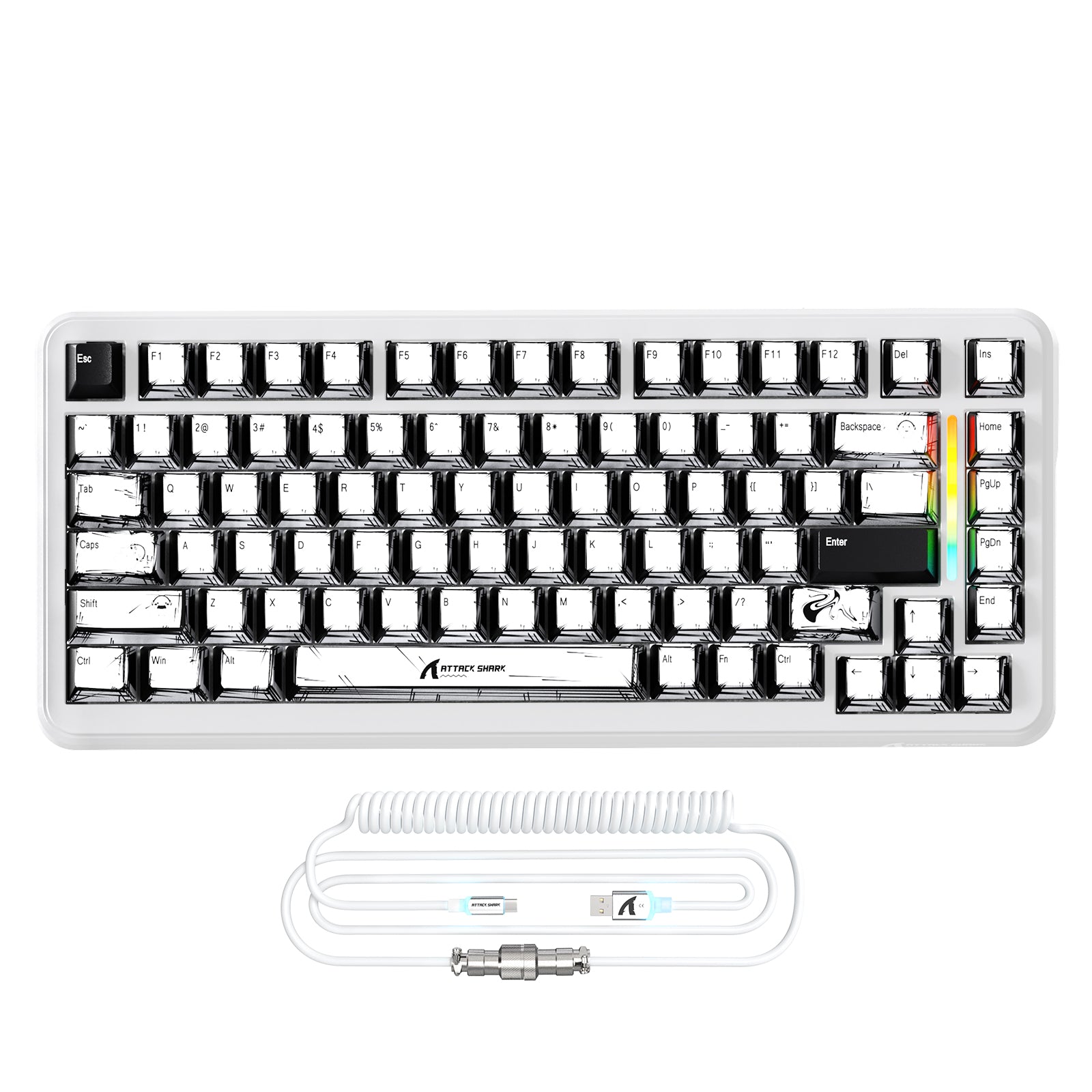ATTACK SHARK X82PRO HE Tastiera Magnetica con Cavo Arrotolato RGB C01Ultra