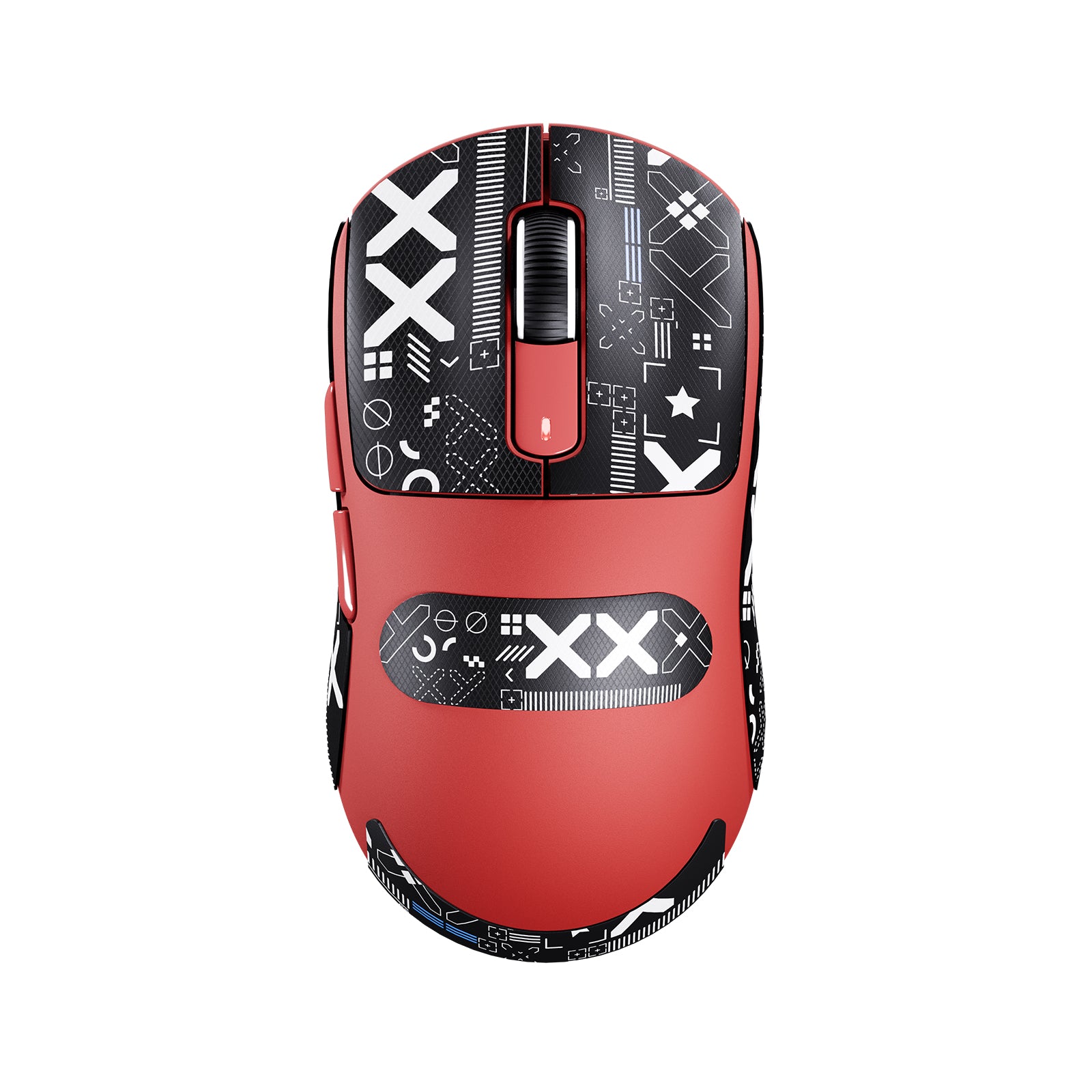 ATTACK SHARK X3 Wireless Gaming Mouse in Red with Unique Graphic Design