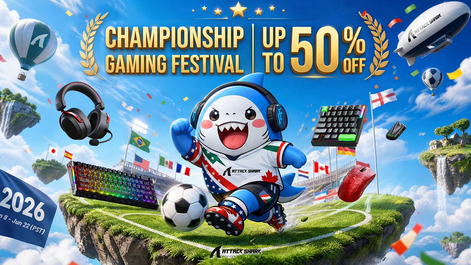 Festival del Gaming Campionato: celebra la stagione della Coppa del Mondo con ATTACK SHARK