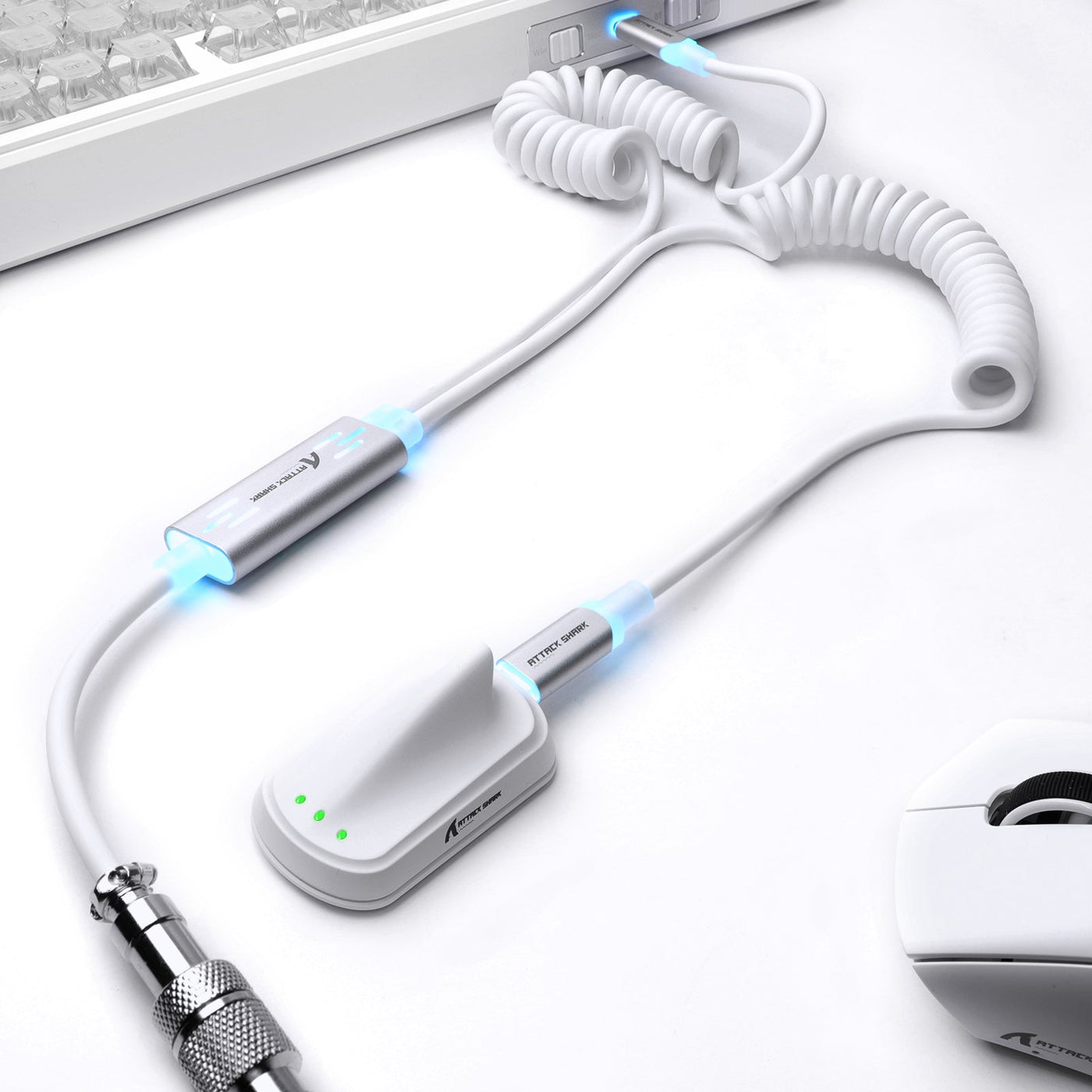 ATTACK SHARK C08 2-in-1 Custom Aviation Cable for 8kHz Magnetic Keyboards