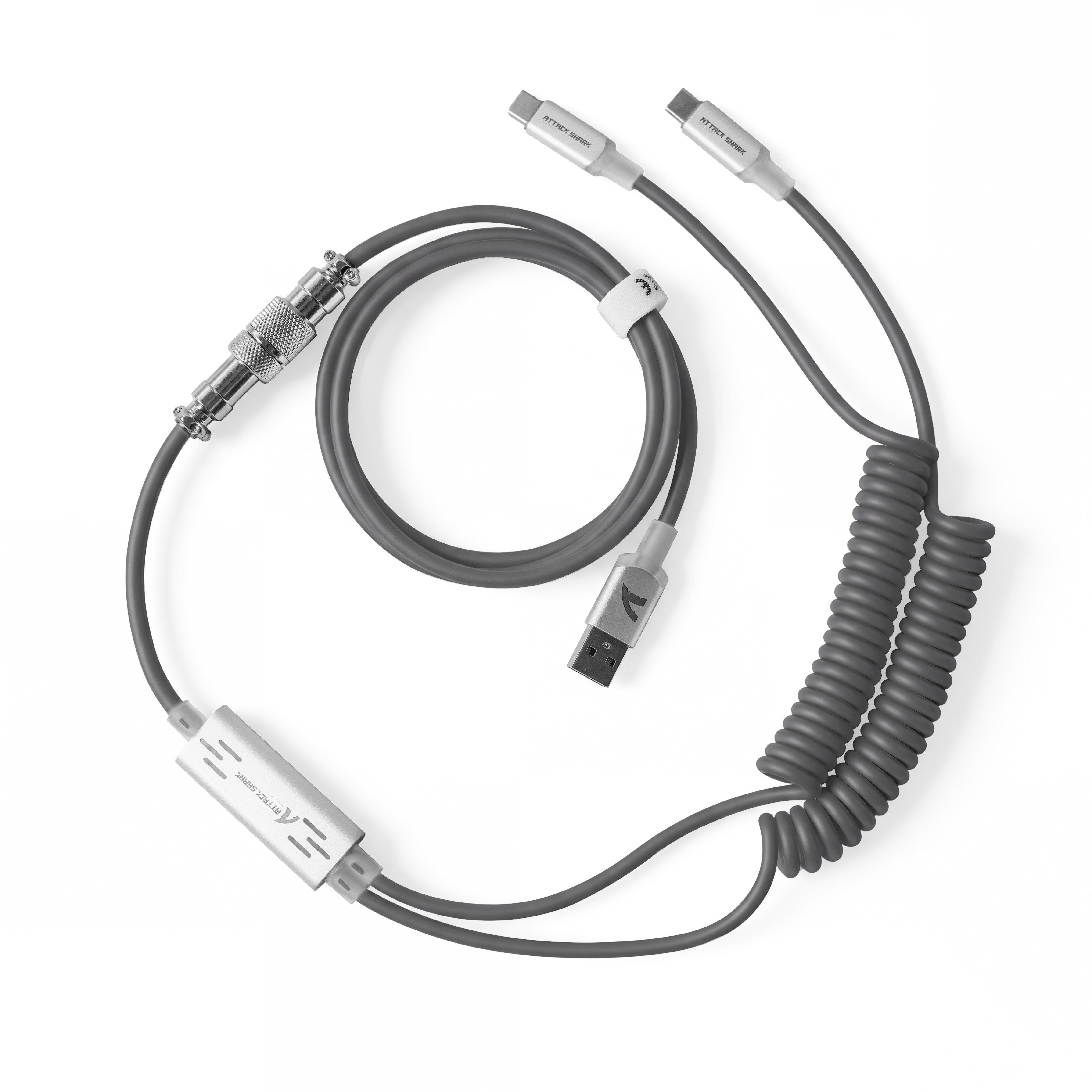 ATTACK SHARK C08 Cavo Aviation personalizzato 2-in-1 per tastiere magnetiche 8kHz