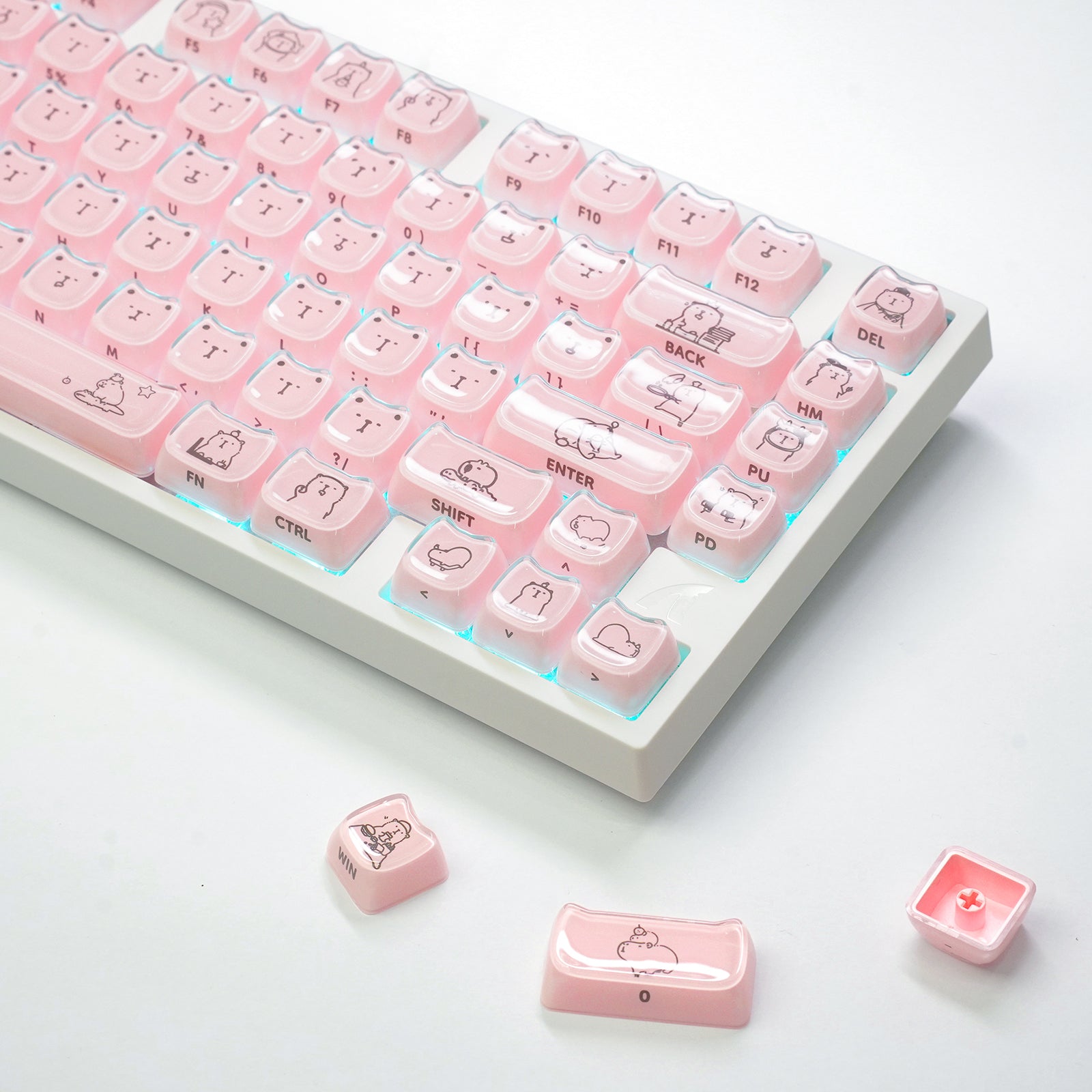 ATTACK SHARK SK05 118/119 tasti, keycap PBT, MOA, ANSI