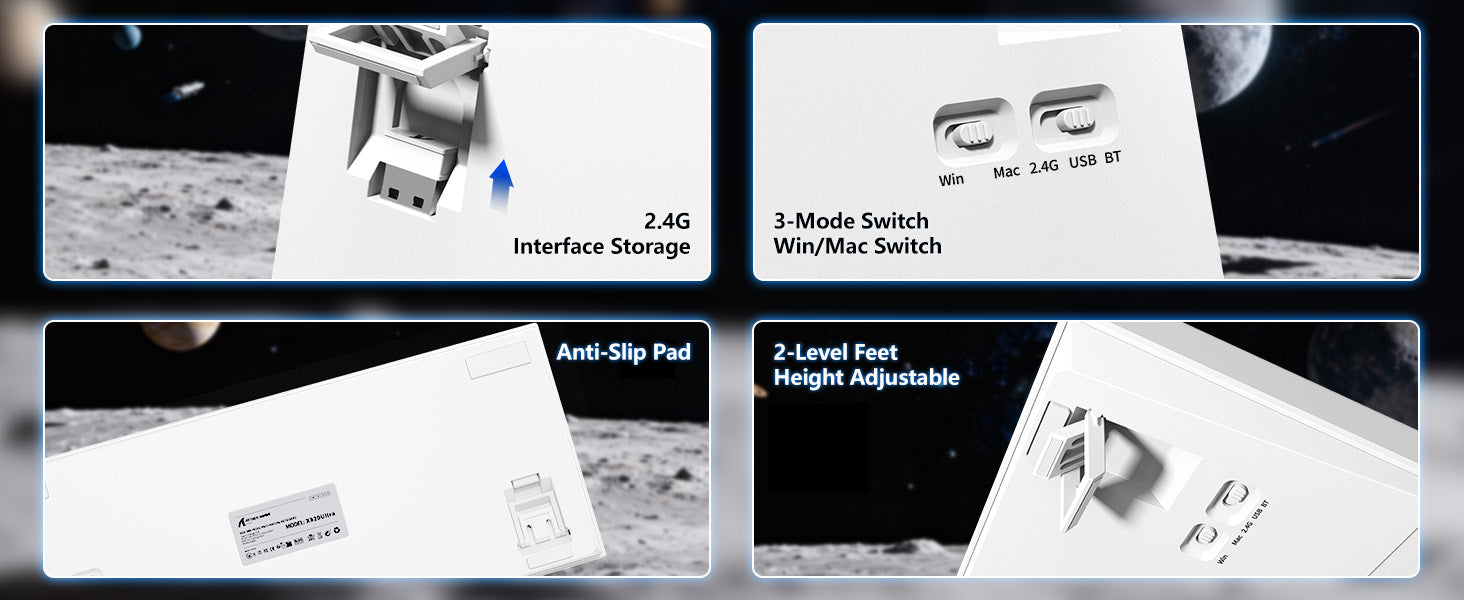 ATTACK SHARK X820Ultra Tastiera Meccanica con Guarnizione a Tre Modalità