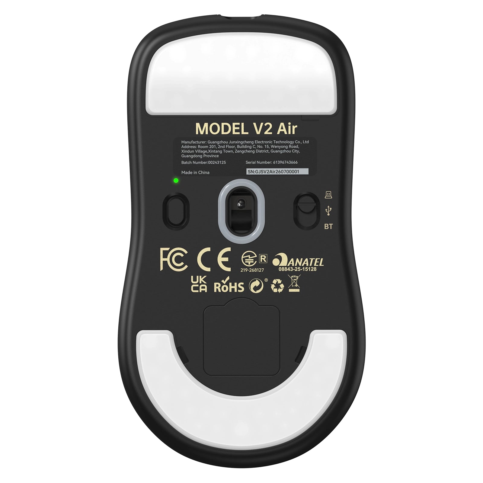 ATTACK SHARK V2 AIR PAW3955MAX Mouse da gioco wireless ergonomico