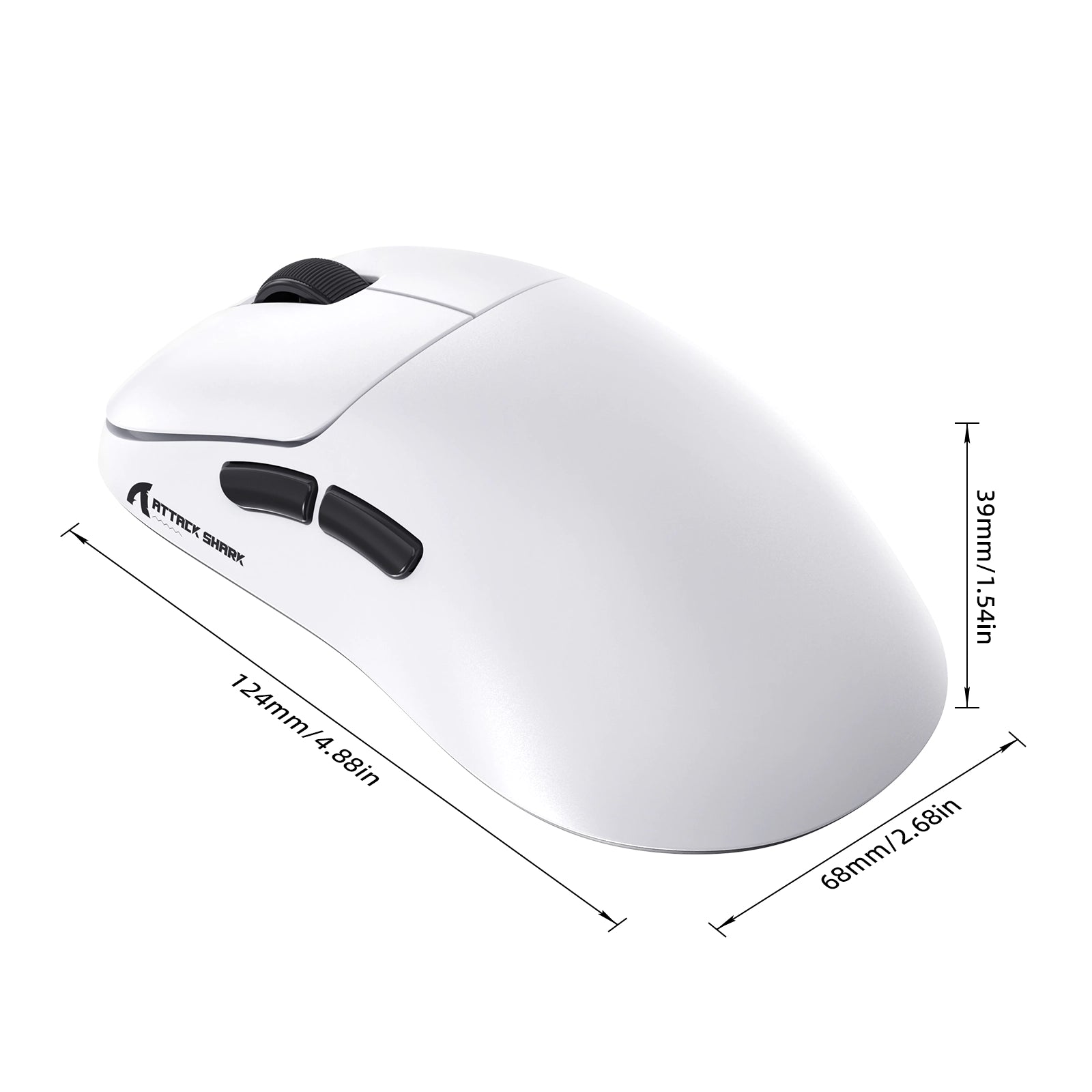 ATTACK SHARK V2 AIR PAW3955MAX Mouse da gioco wireless ergonomico