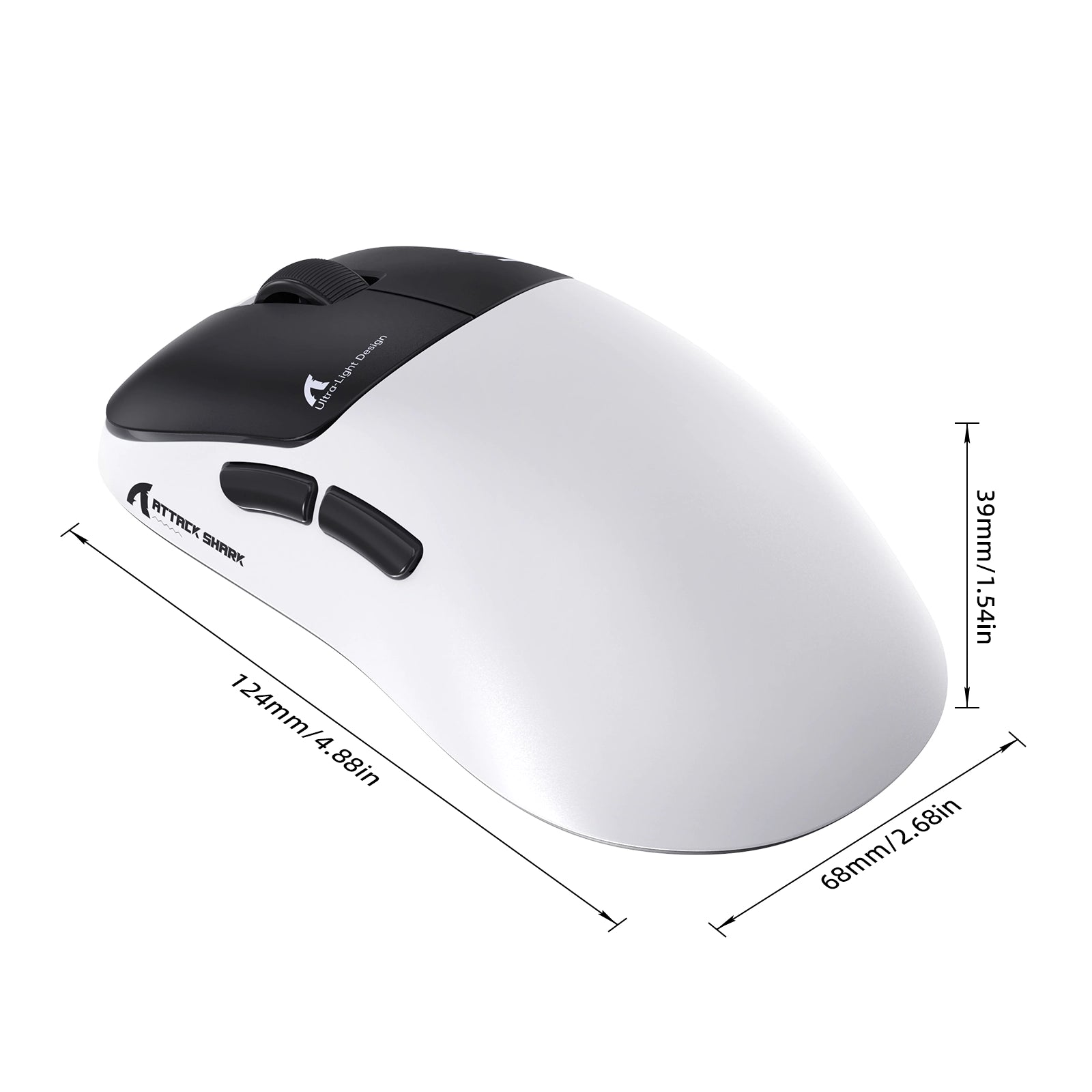 ATTACK SHARK V2 AIR PAW3955MAX Mouse da gioco wireless ergonomico