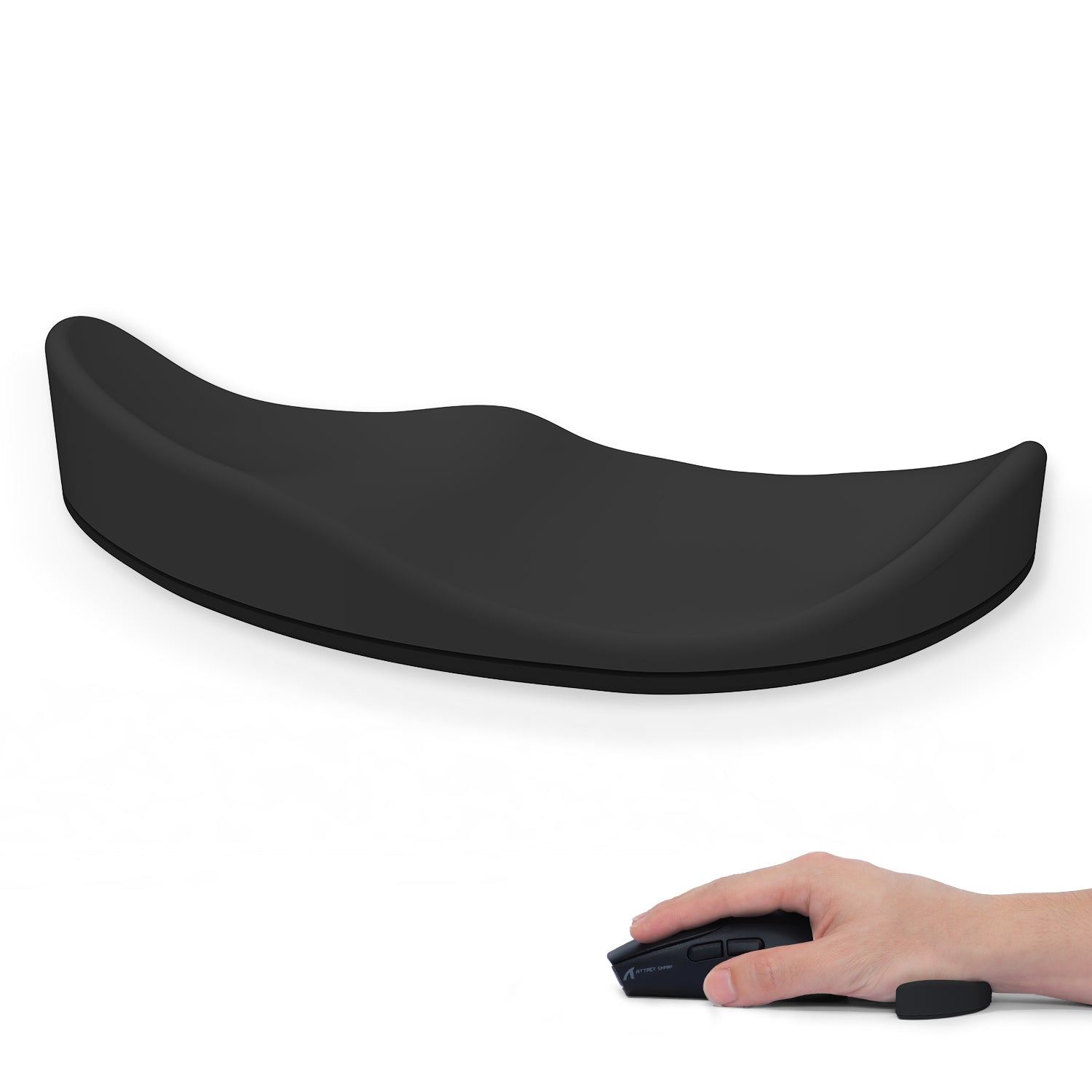 ATTACK SHARK silicone mouse wrist rest, ergonomic support, black