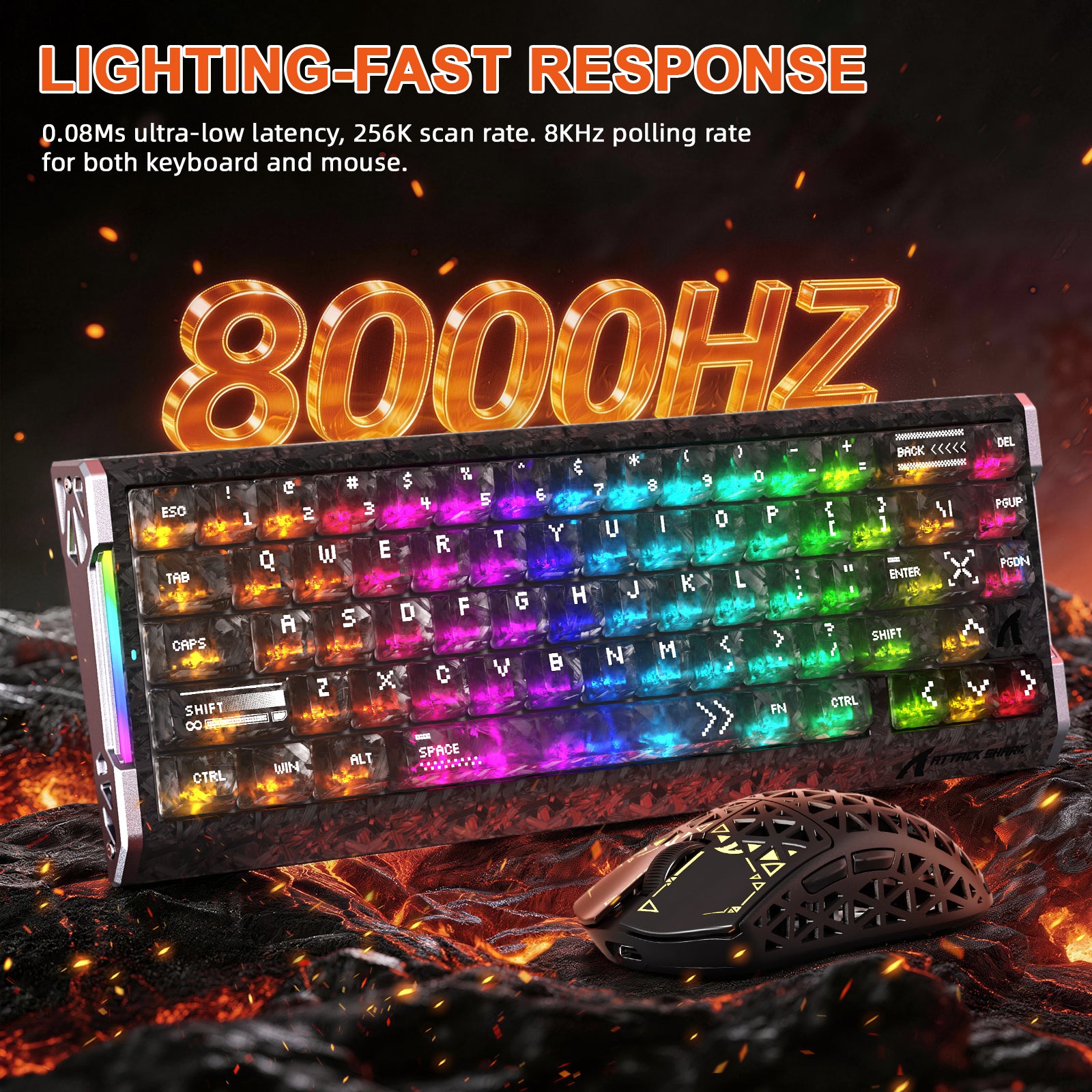 ATTACK SHARK R68 HE & R5 ULTRA Bundle Gaming in Fibra di Carbonio