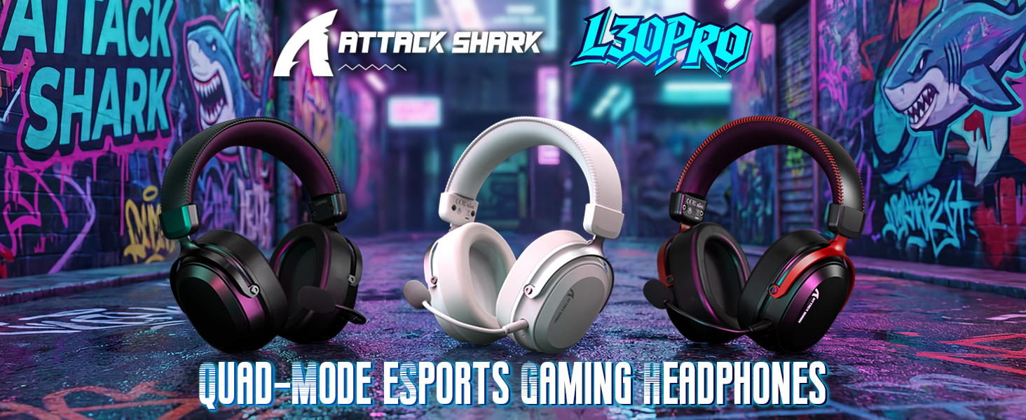 ATTACK SHARK L30PRO Cuffie da Gioco Wireless