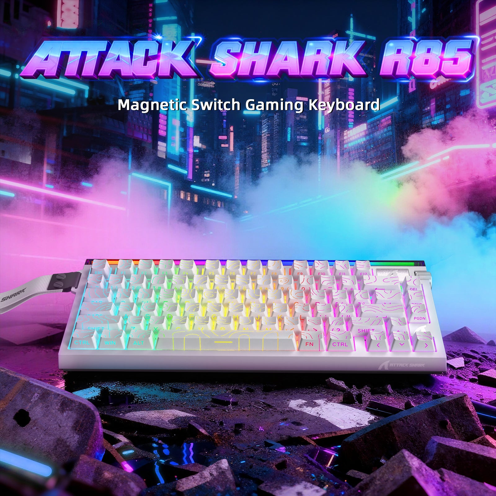 ATTACK SHARK R85 HE Tastiera Rapid Trigger con Cavo LED C01ULTRA
