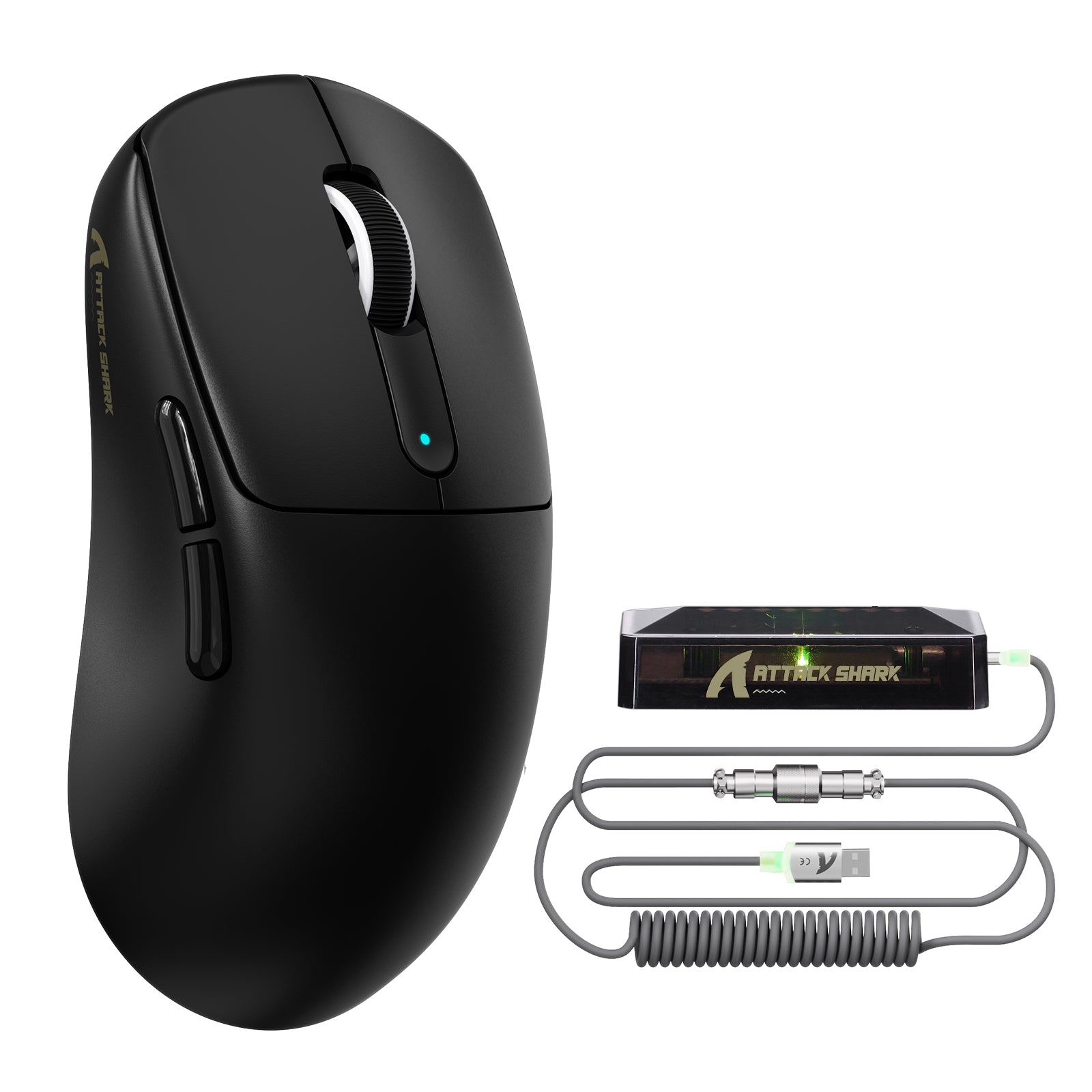 Mouse da gaming wireless ATTACK SHARK V5 8KHz PAW3950MAX con cavo ultra C06