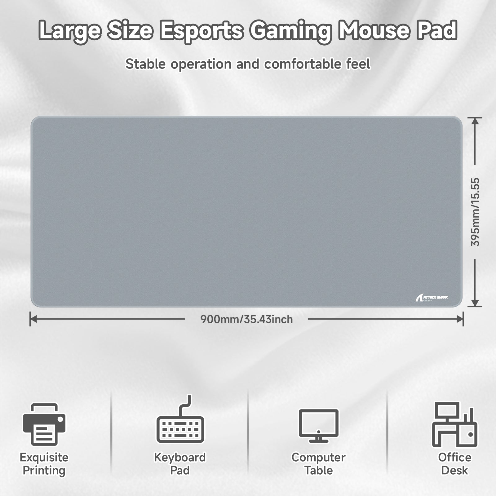 ATTACK SHARK CM02PRO Mousepad da gioco eSport (900x400x4 MM)