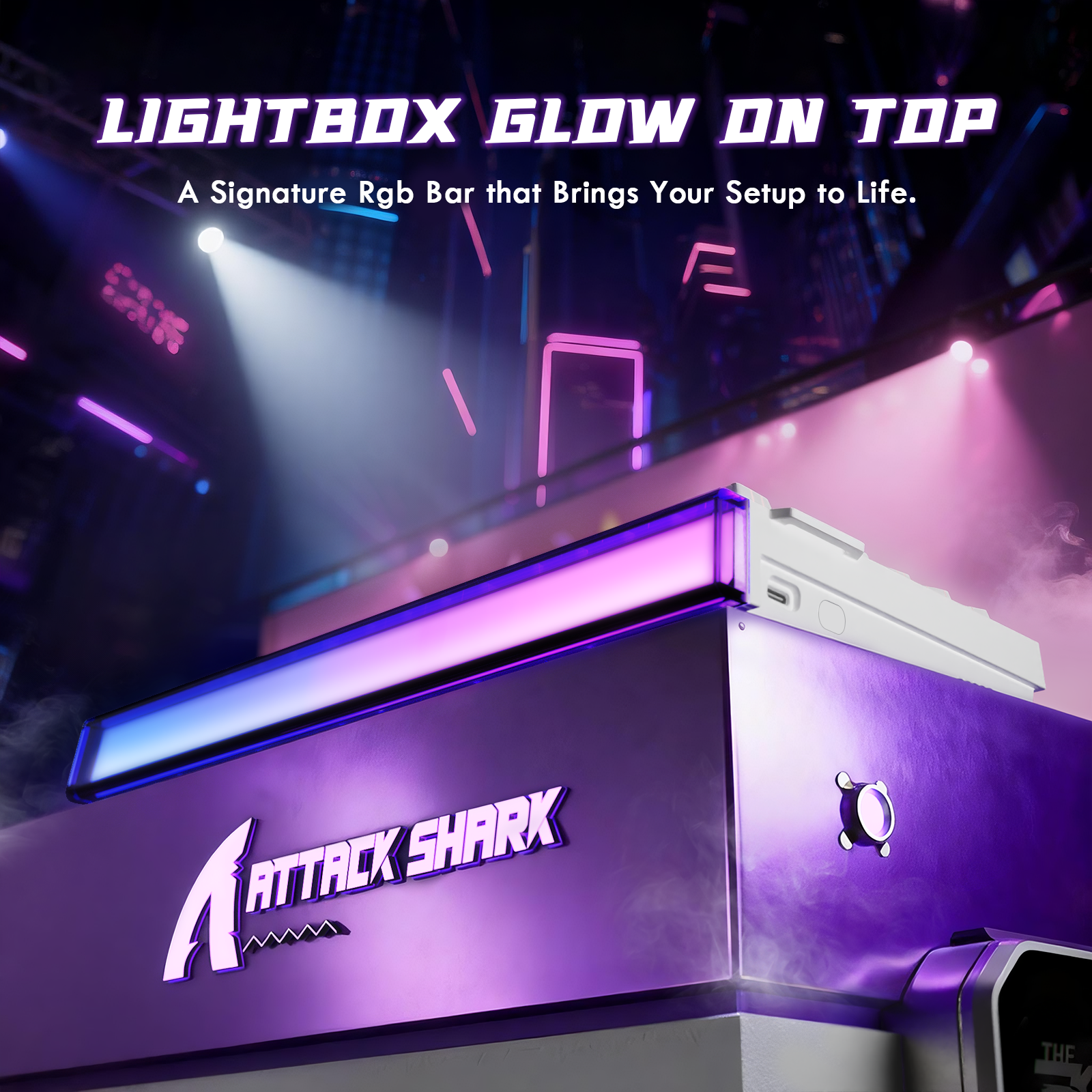 ATTACK SHARK R85 HE Tastiera Rapid Trigger Switch Magnetici con Lightbox Personalizzabile