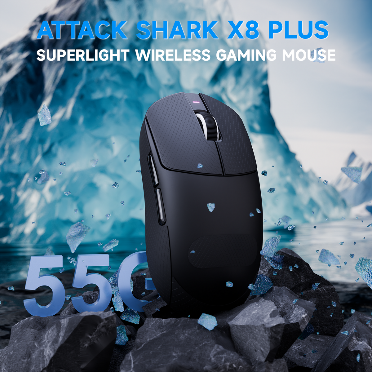 Mouse da gaming wireless tri-modalità ATTACK SHARK X8 PLUS con cavo C06 ULTRA