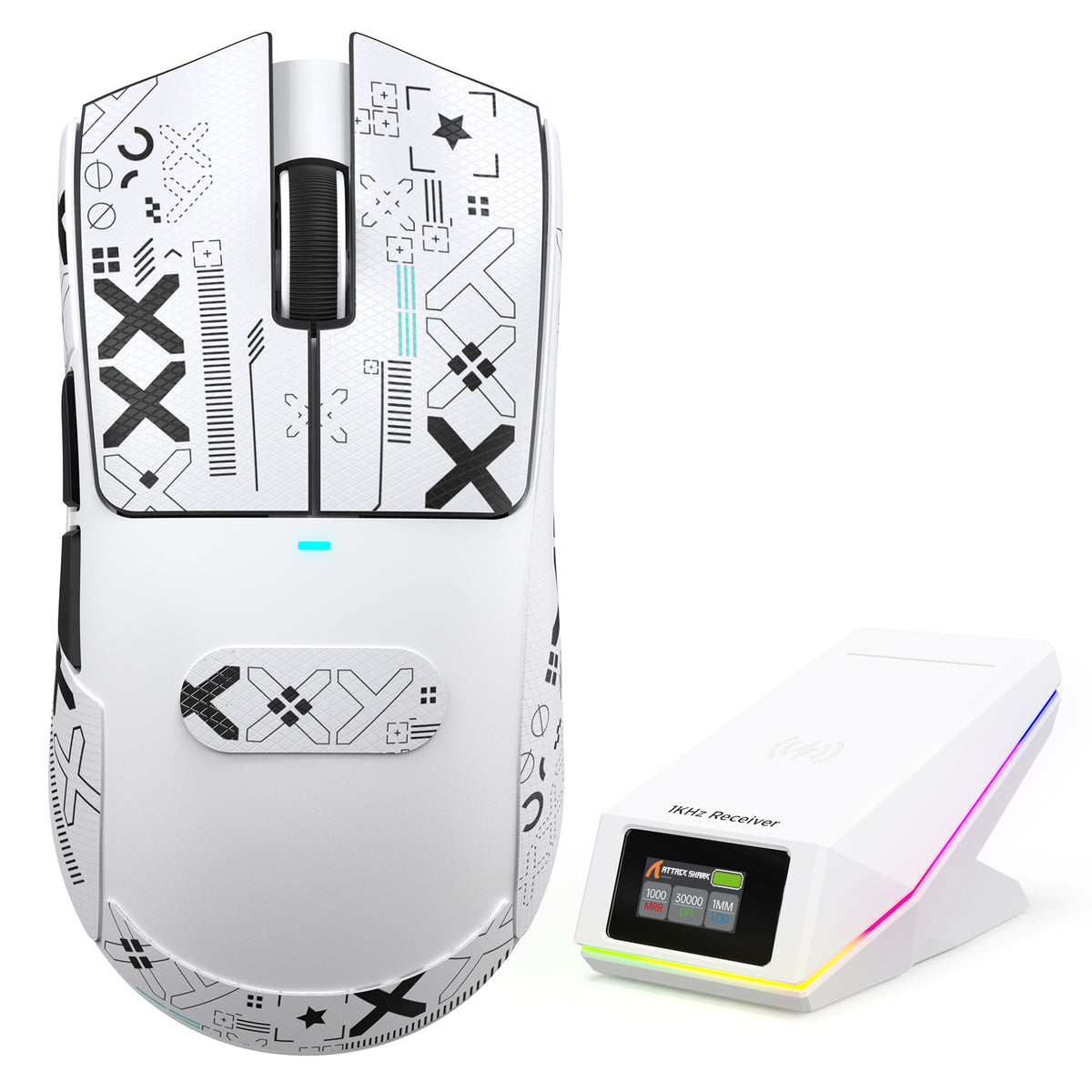 Mouse da gioco wireless ATTACK SHARK X11 PRO V2 con dock di ricarica e display TFT