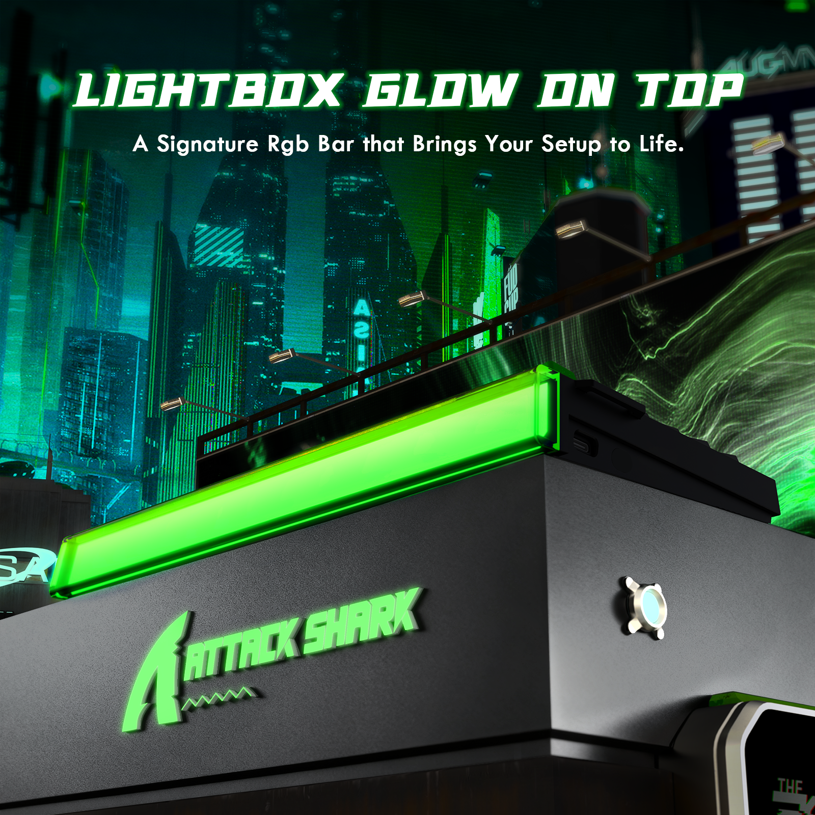 ATTACK SHARK R85 HE Tastiera Rapid Trigger Switch Magnetici con Lightbox Personalizzabile