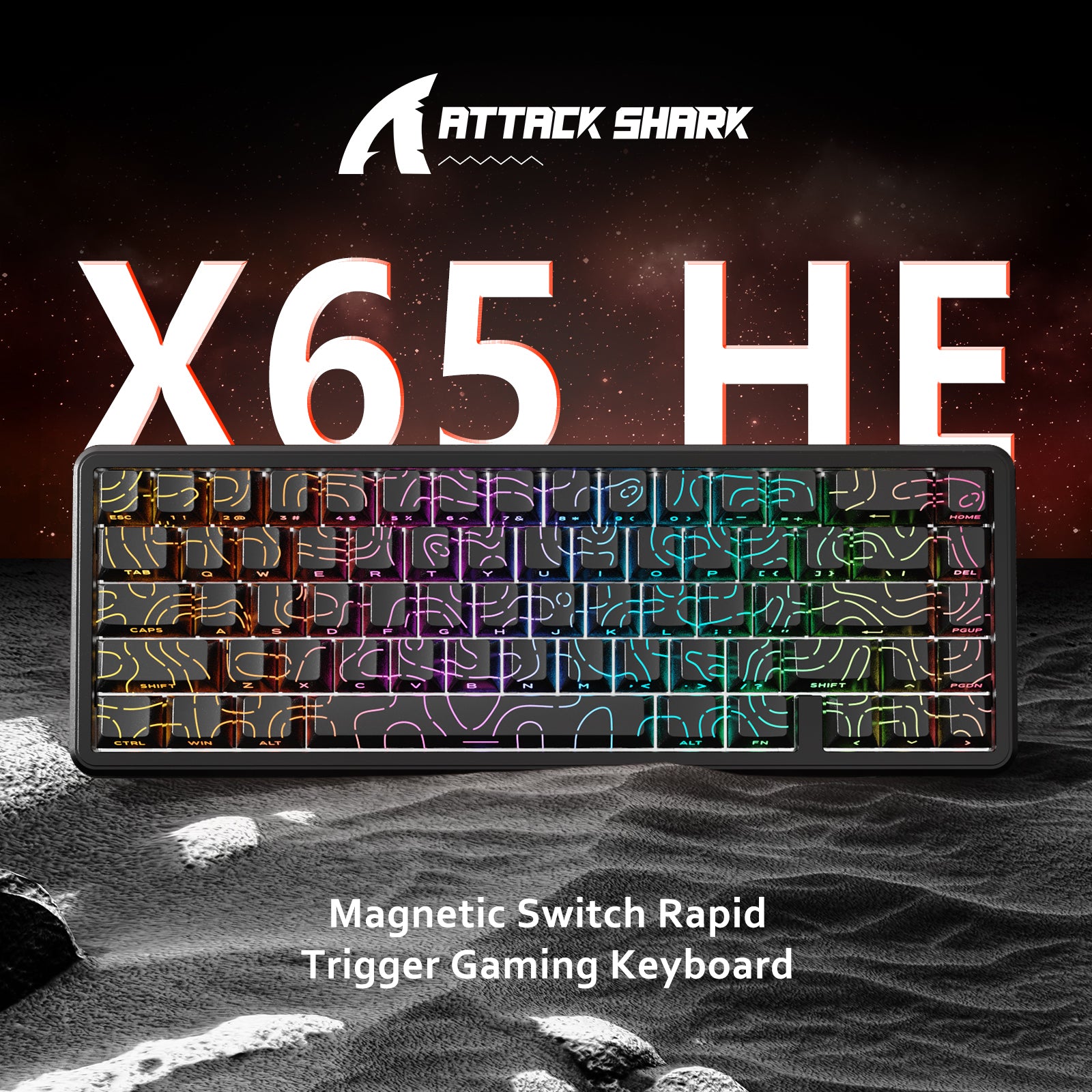 ATTACK SHARK X65 HE Tastiera Rapid Trigger con Switch Magnetico