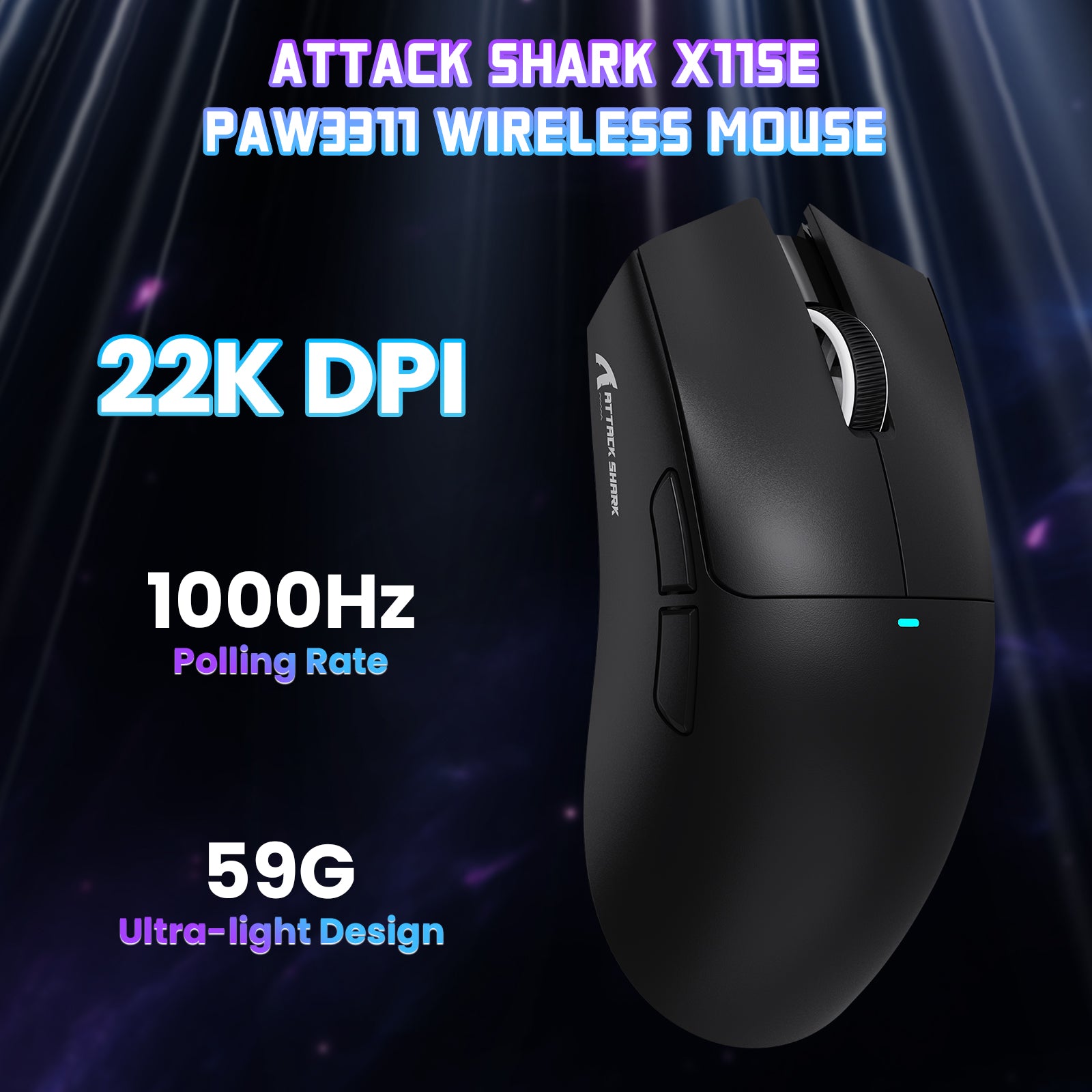 ATTACK SHARK X11SE Mouse da Gaming Wireless