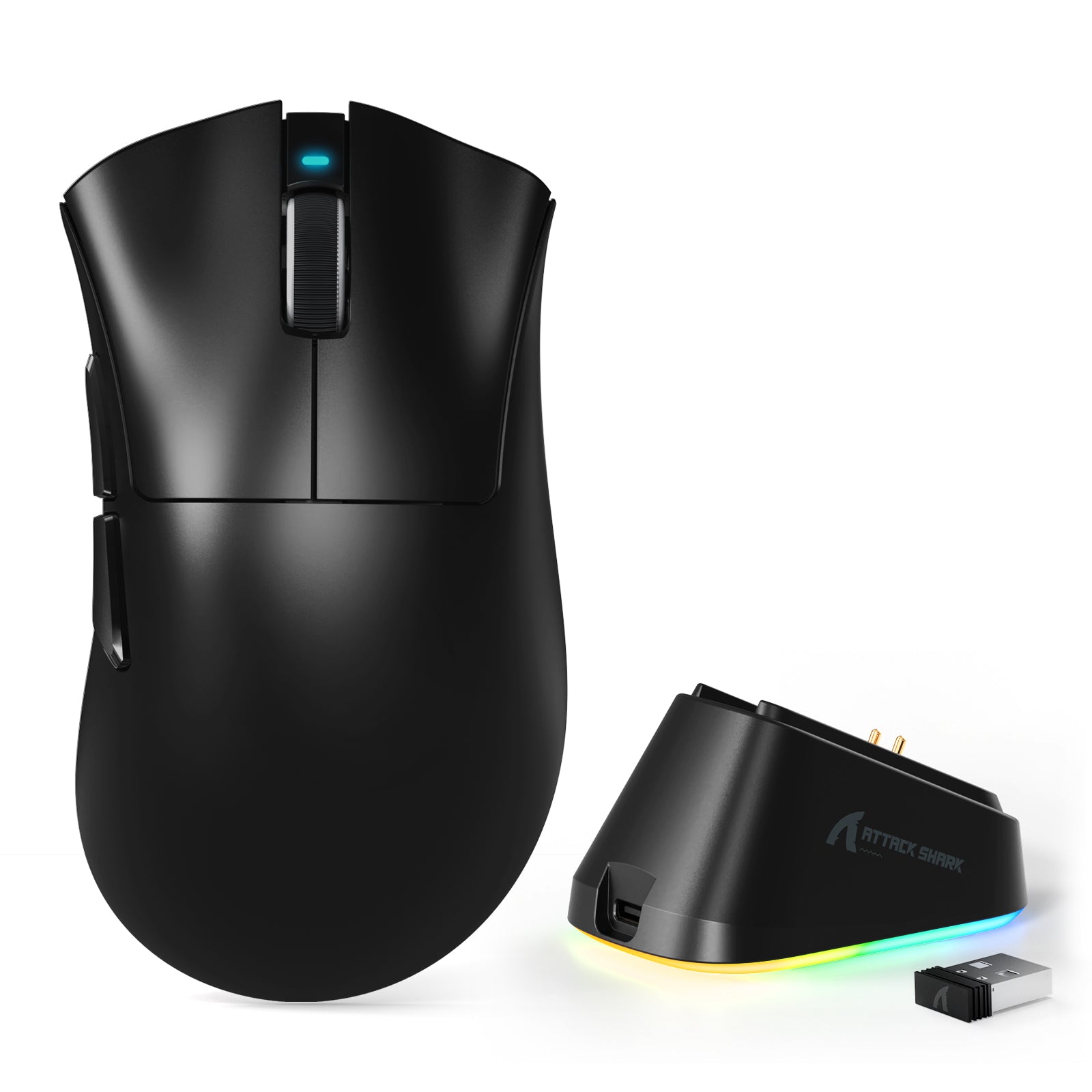 Mouse da gioco ATTACK SHARK V3PRO ultra-leggero tri-mode con base di ricarica