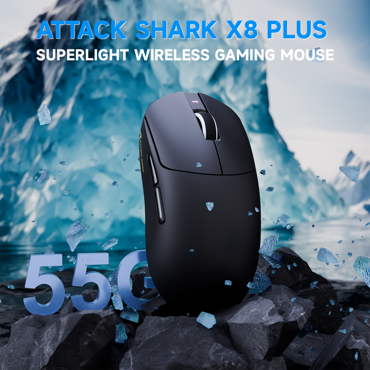 Mouse da gaming wireless tri-modalità ATTACK SHARK X8 PLUS con cavo C06 ULTRA