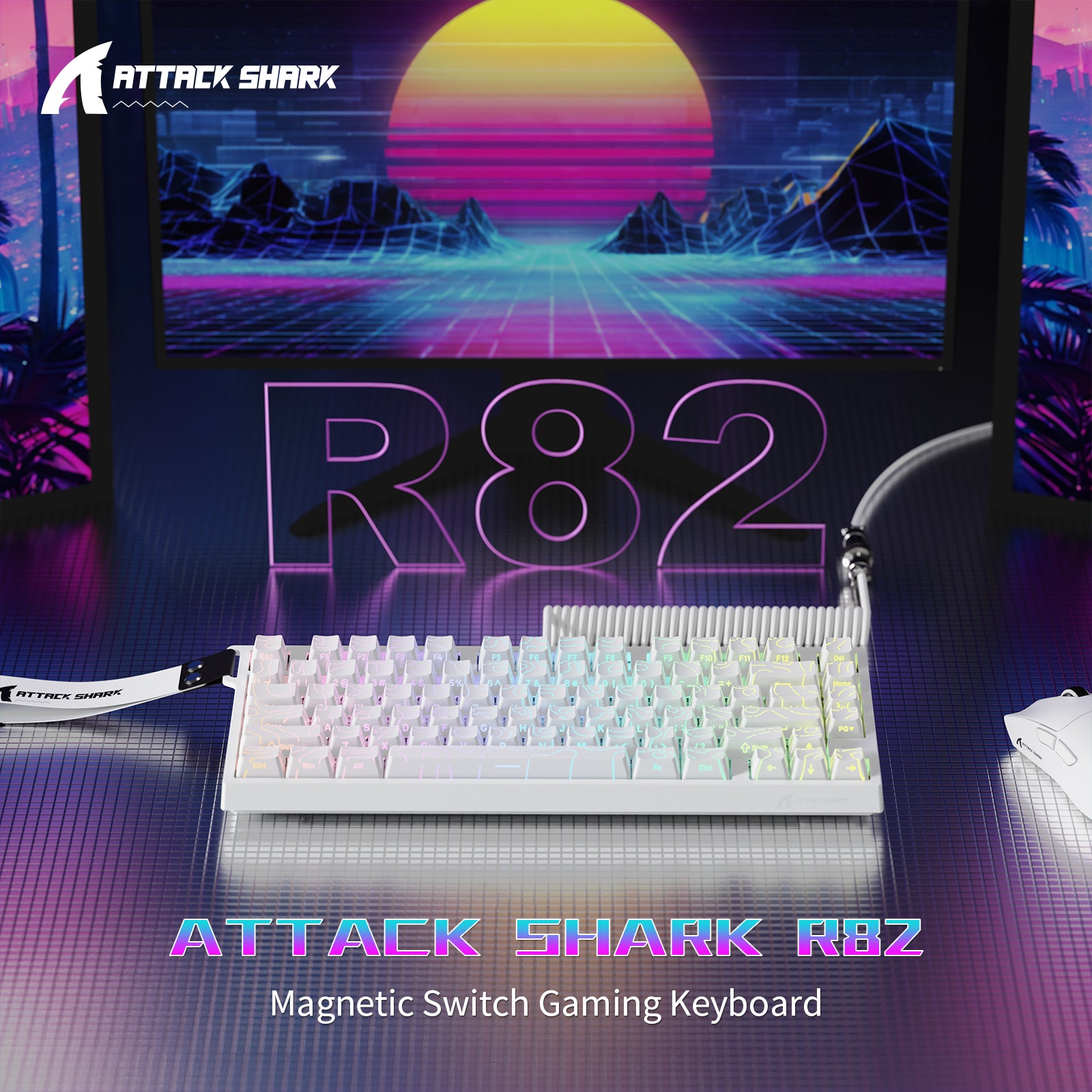 ATTACK SHARK R82 HE Tastiera Gaming Wired 75% con Cavo LED C01ULTRA