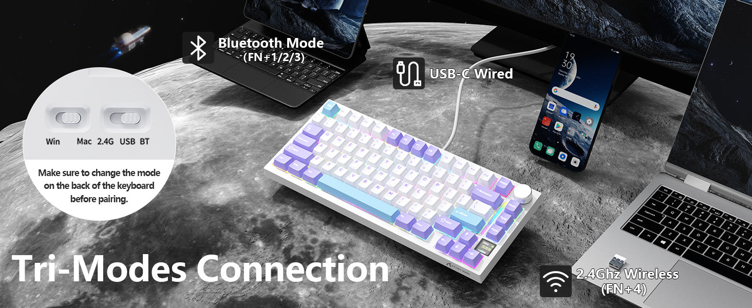 ATTACK SHARK X820Ultra Tastiera Meccanica con Guarnizione a Tre Modalità